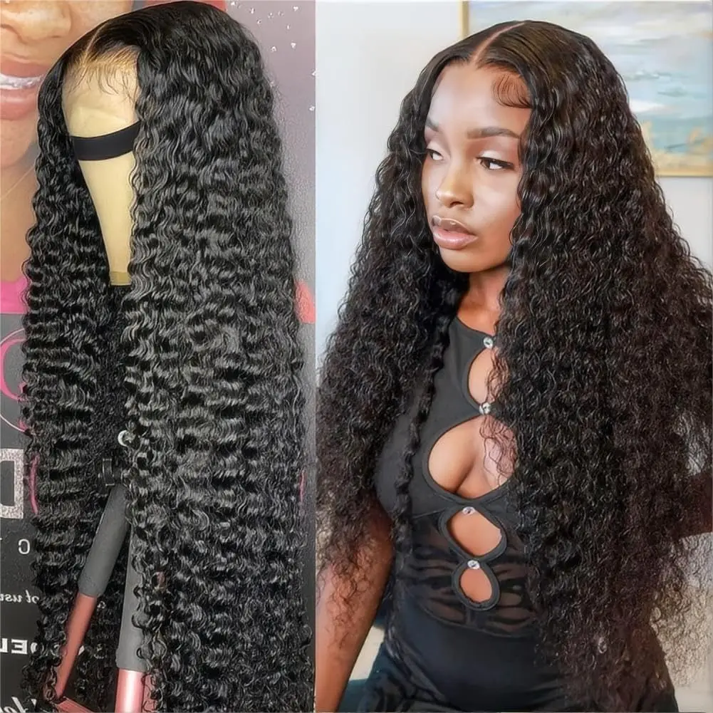 

30 Inch Water Wave Lace Front Wig Human Hair 13x4 Hd human hair lace frontal wig 180% Density Pre Plucked wigs human hair