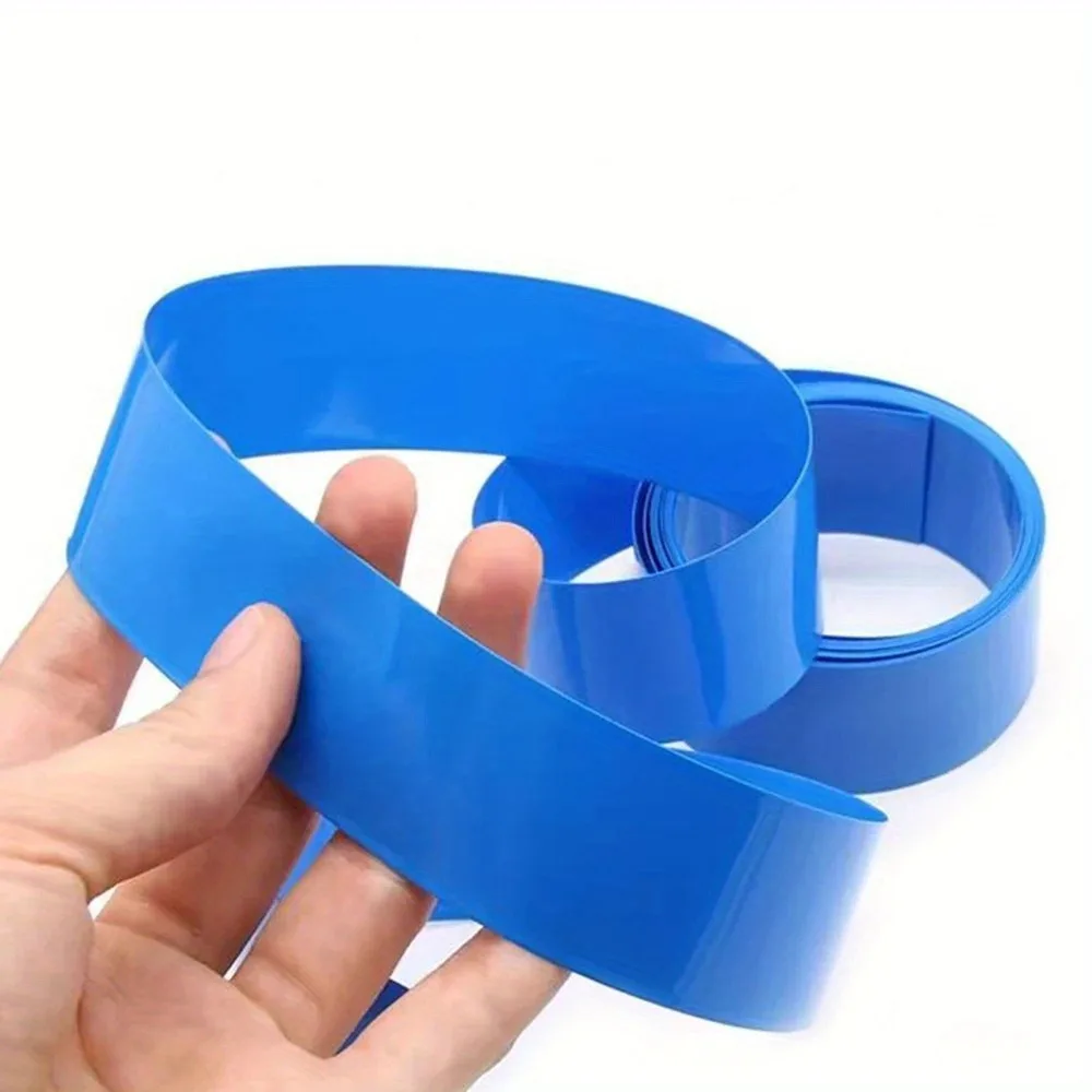 1 Meter Blue 18650 Lipo Battery PVC Heat Shrink Tube Pack 85mm ~ 300mm Width Insulated Film Wrap Lithium Case Cable Sleeve Blue