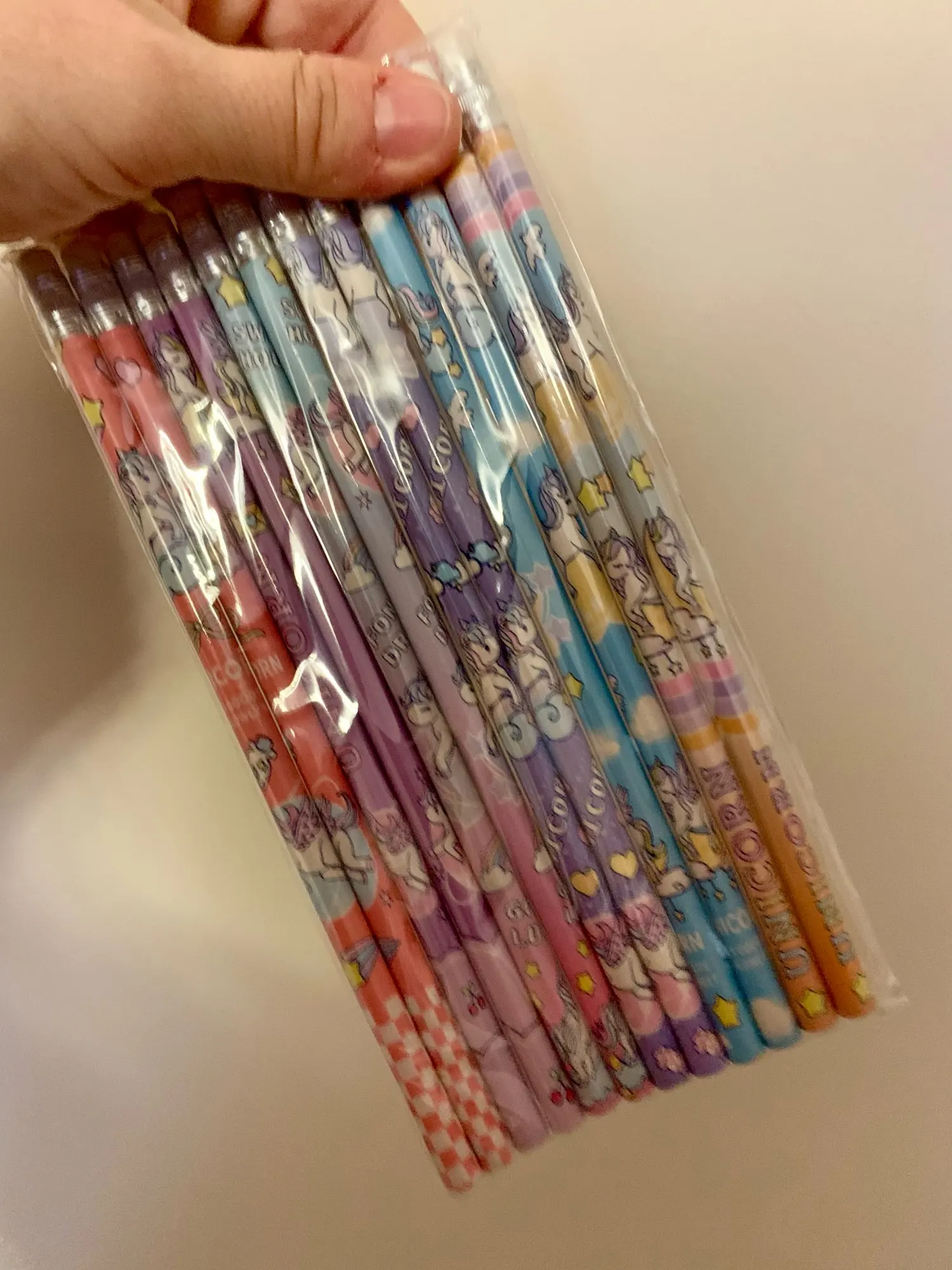 24Pcs Cartoon Unicorn Mermaid HB Writing Painting Pencils for Kids Birthday Party Favors Stationery Gift Bag Pinata Fillers photo review
