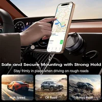 Support magnétique pour téléphone de voiture, ventouse mécanique sous vide, rotation 360 °   Support universel de navigation à support d'adsorption magnétique 3