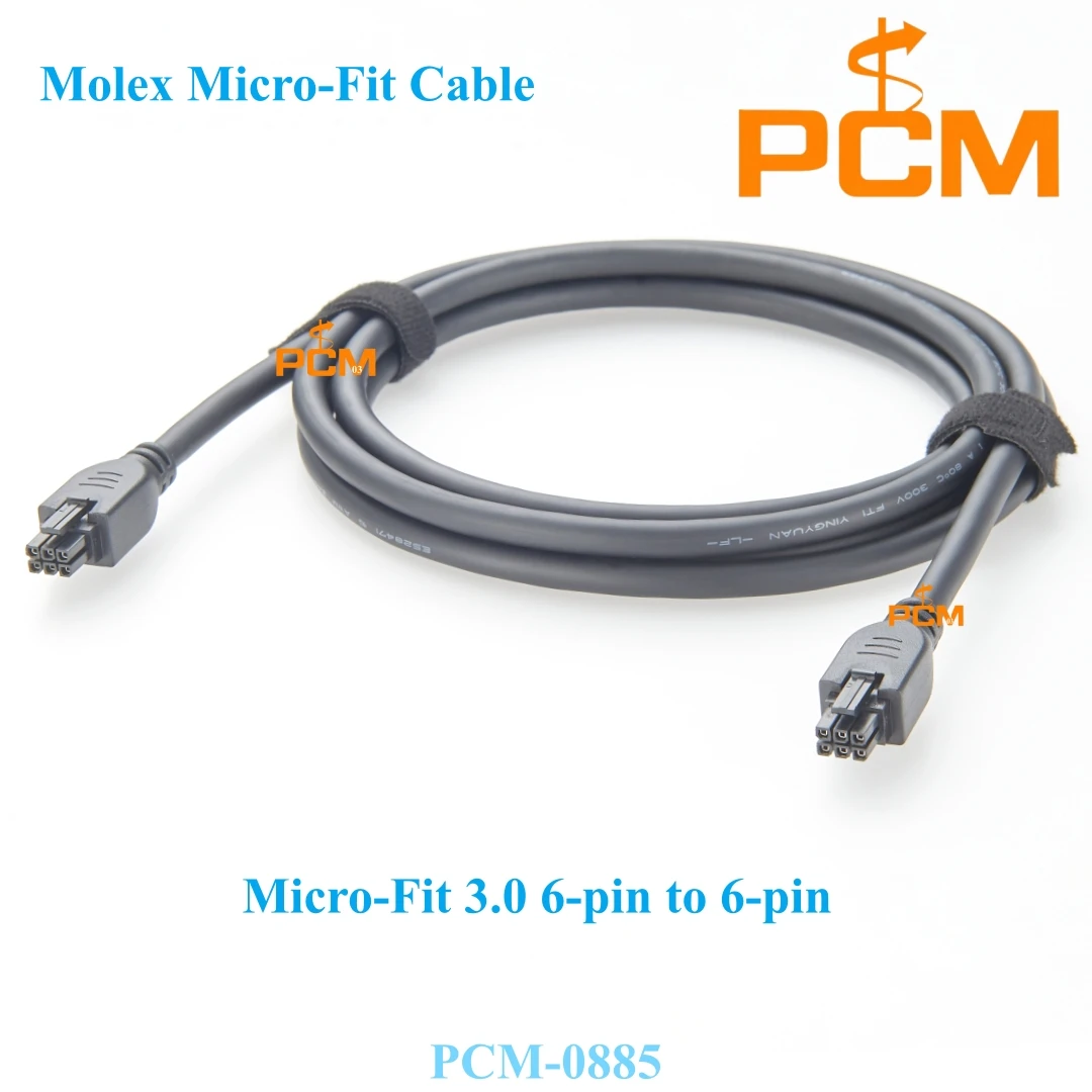 

5Pcs 2m 6 Pin Molex 43025-0600 female Connector Micro-Fit 3.0mm dual row Power Signal Overmolded Cable Assembly 245132