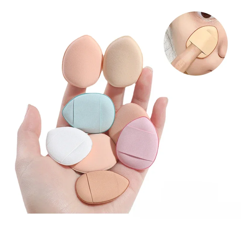 Mini Size Finger Puff Makeup Sponge Set, Face Concealer Foundation, Puff Detail, Professionelles
