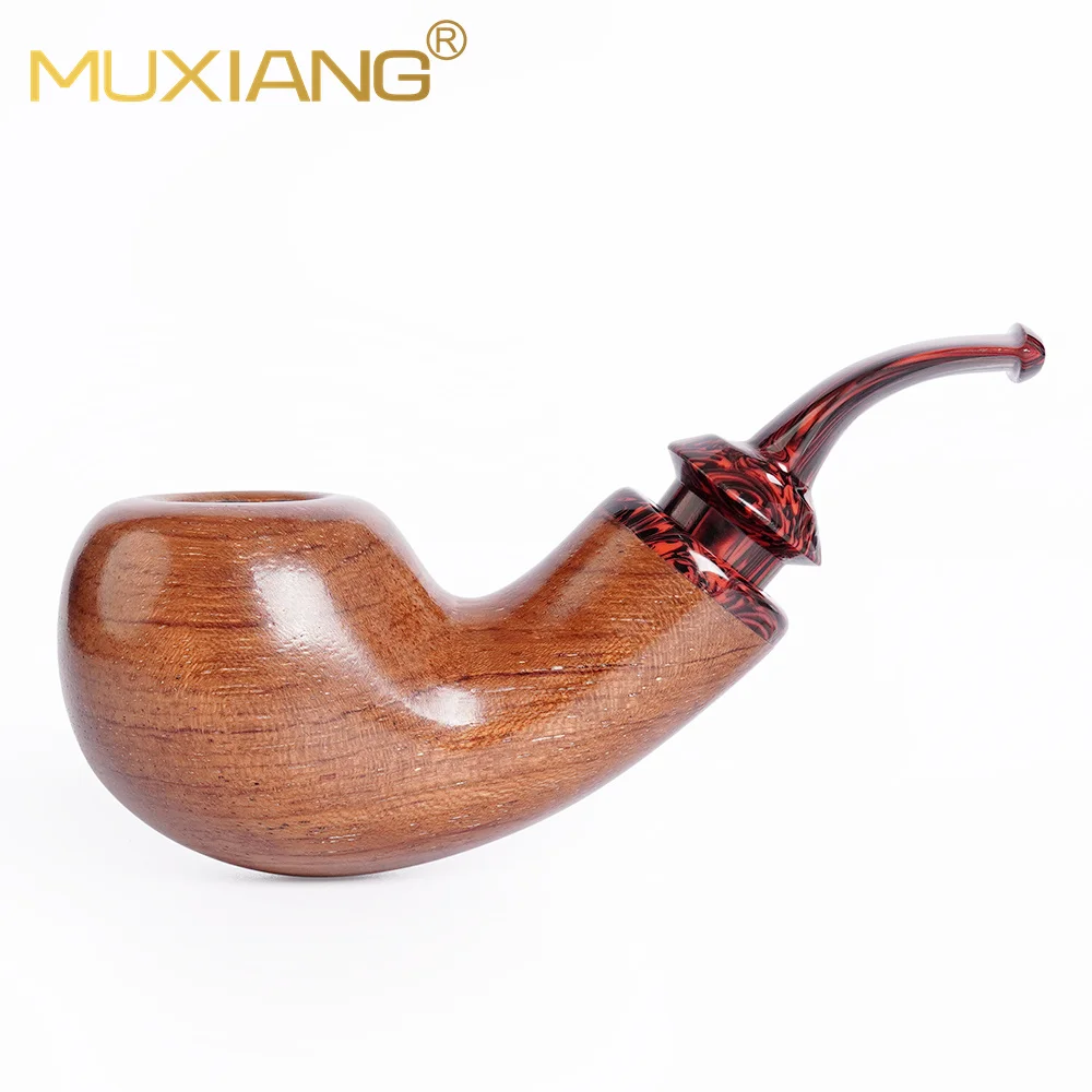 

MUXIANG Big Apple Cavity Tobacco Pipe Large Channel Pipe Warm Nose Pipe Rosewood Sandalwood Pipe Classic Father's Day Gift