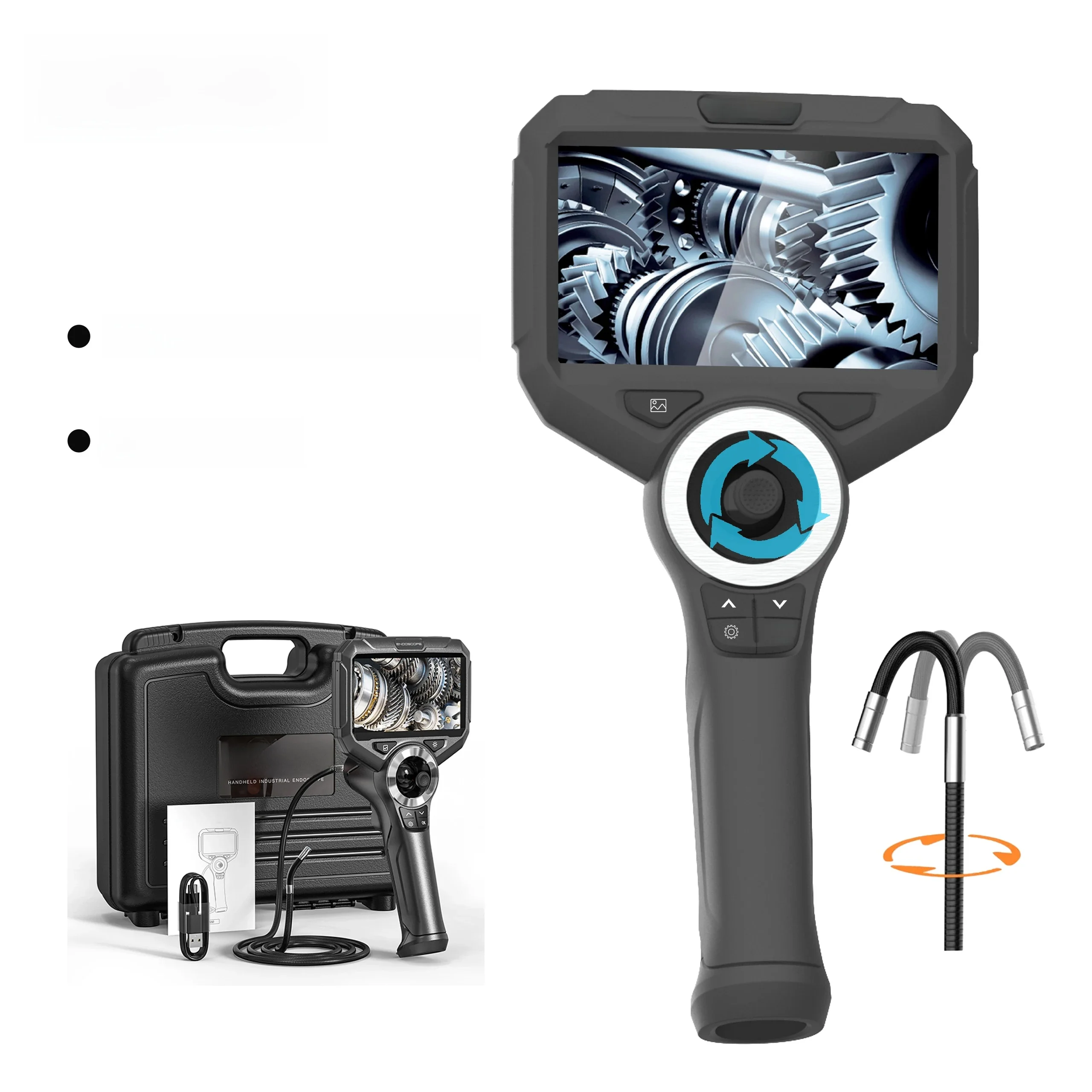 6 mm 720 graden all-way steering industriële endoscoop voor auto pijpinspectie rioolcamera Borescope met 5 inch HD-scherm - afbeelding 2