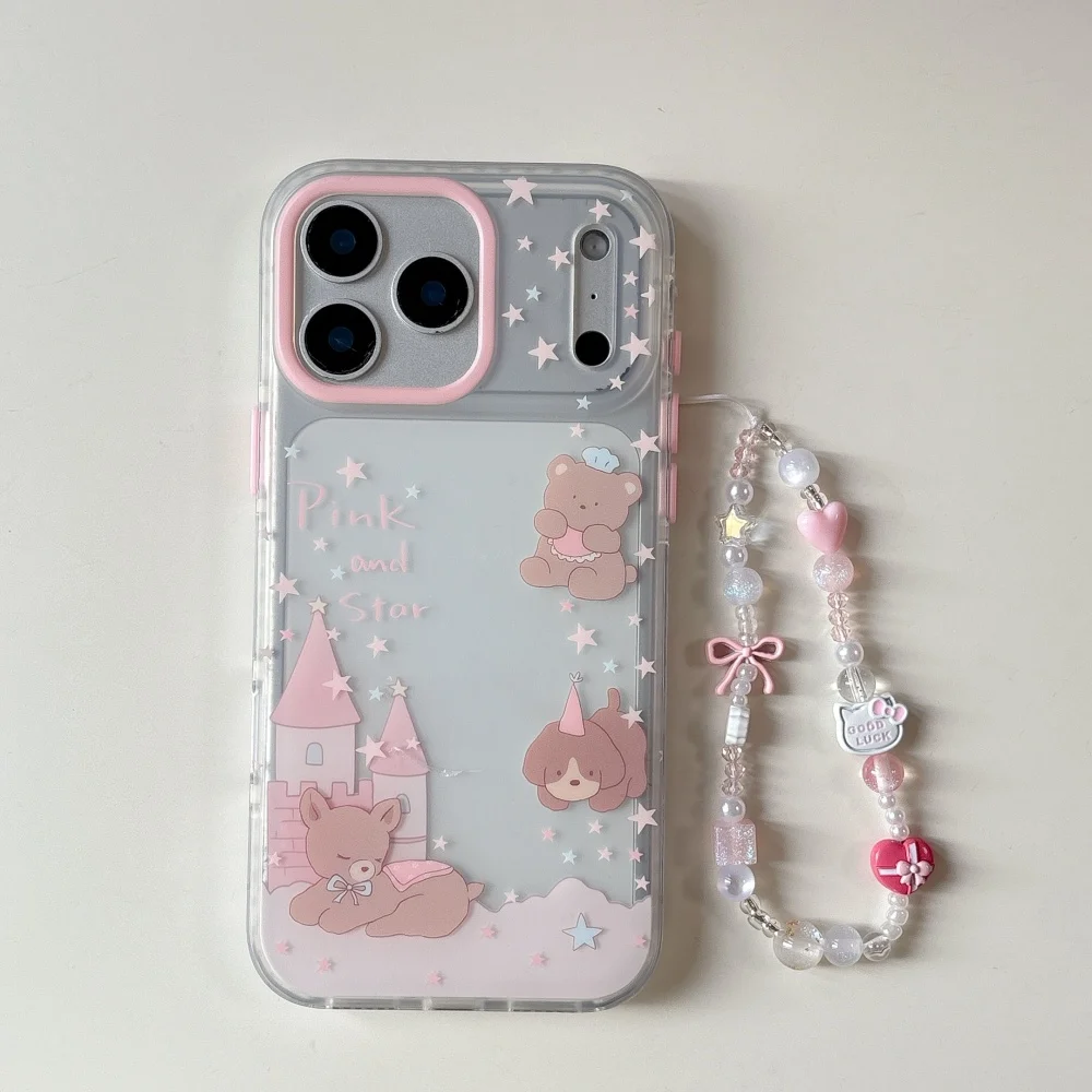 

Cartoon fantasy castle star small animal mobile case,suitable for iPhone14/15/16/17ProMax,childlike and cute new protective case