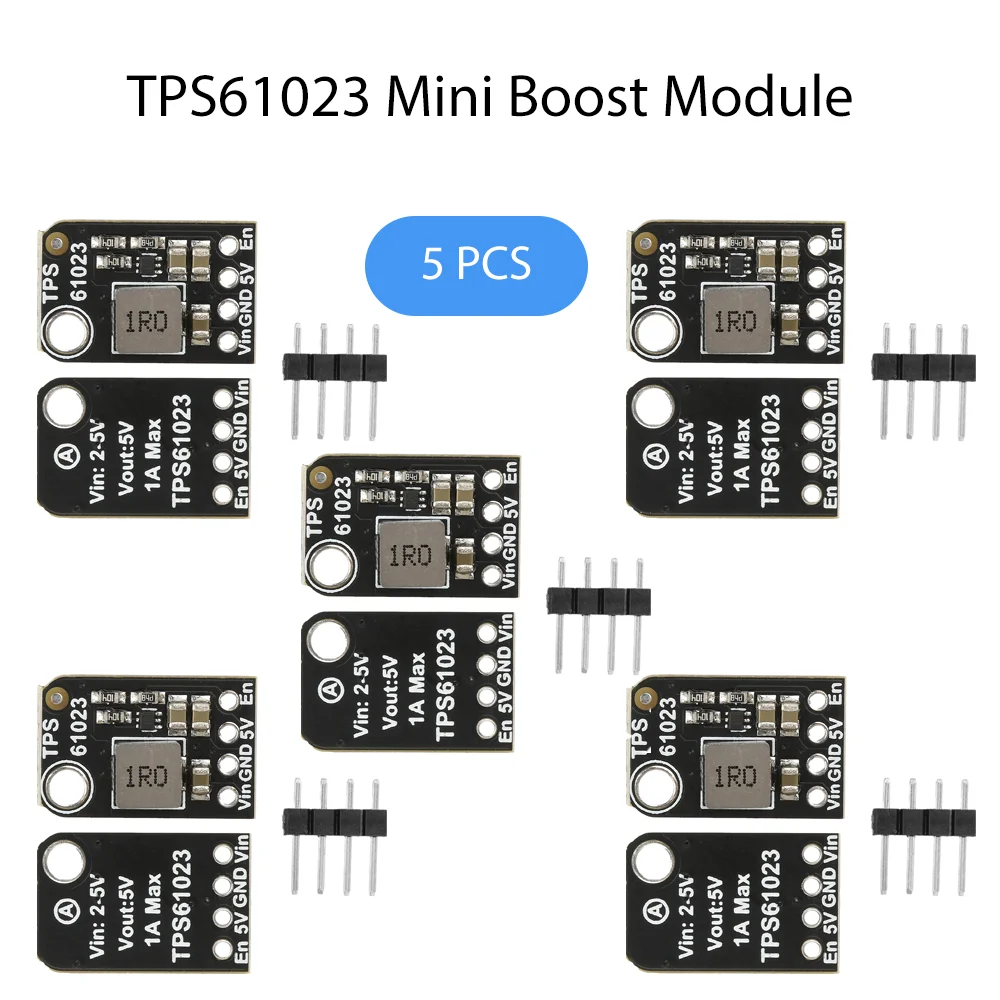 1/5 Pcs TPS61023 Mini Boost Module 5V 1A Output Boost Regulator DC 2-5V to 5V Step-up Module Over Voltage/Temperature Protection