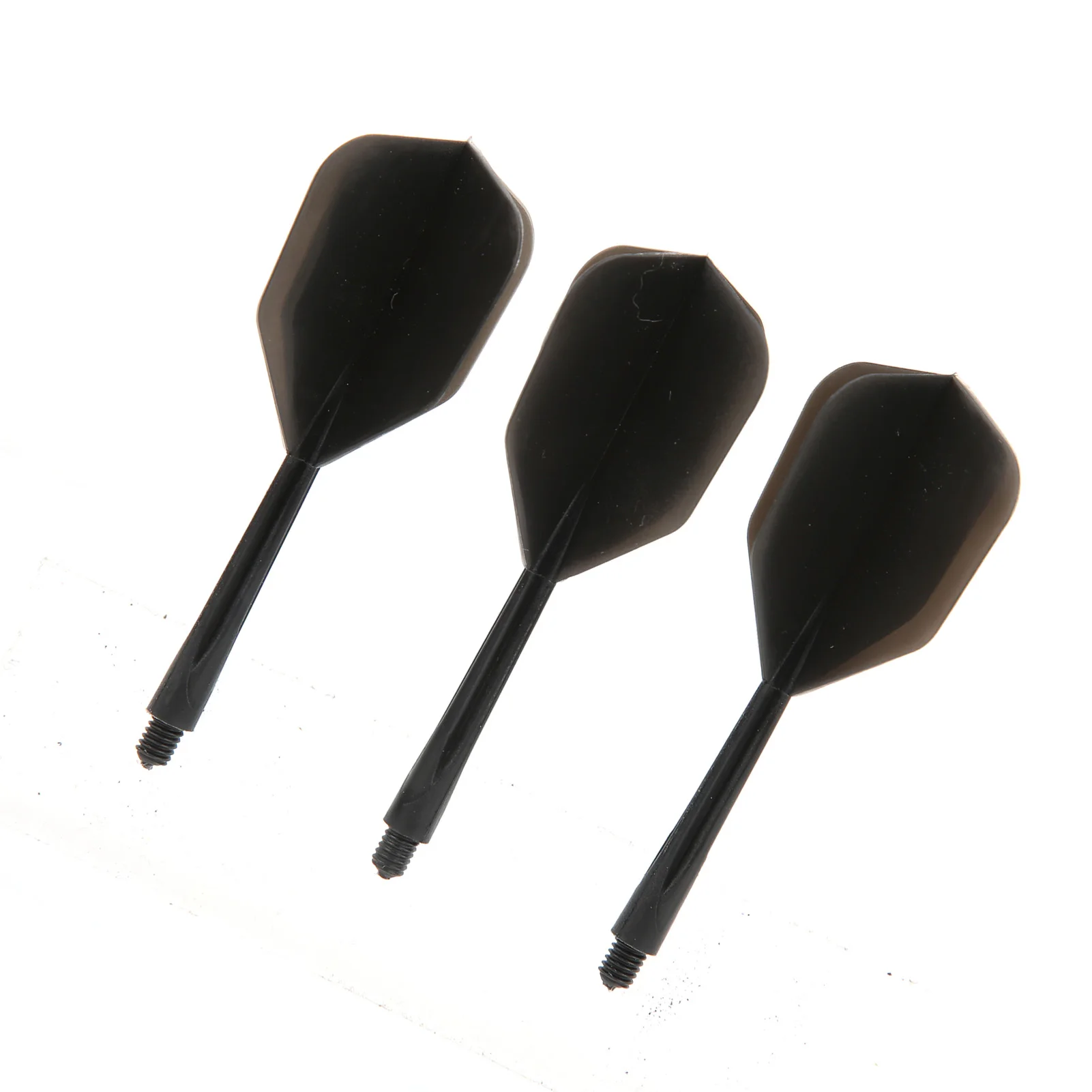 3 Pcs 2BA Integrated Transparent Dart Shaft and Flights Standard Shape Anti BreakBlack