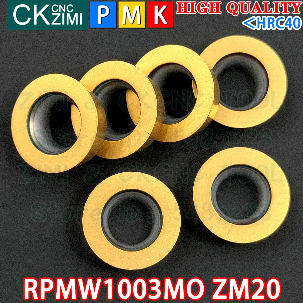 RPMW1003MO ZM20 RPMW 1003 MO ZM20 R5 Insertos de carburo Insertos de fresado redondos Fresado frontal Herramientas intercambiables Herramientas de torno de metal CNC Para Acero Acero Inoxidable