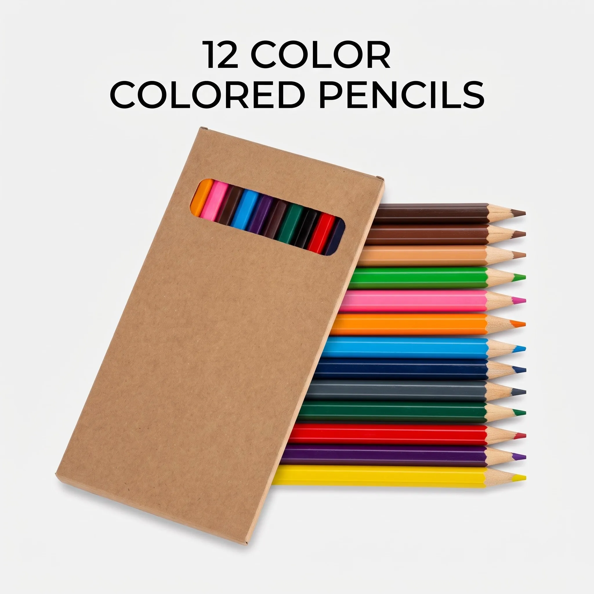 12Pcs Colored Pencils Set, Vibrant Colors Drawing Pencils for Coloring, Sketching and Art Projects