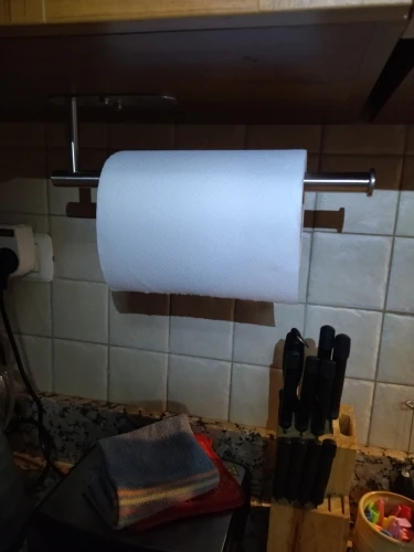 Kitchen Paper Towel Holder Adhesive Tissue Hanger Toilet Roll Paper Dispenser Cabinet Storage Napkin Rack Bathroom Accessories photo review