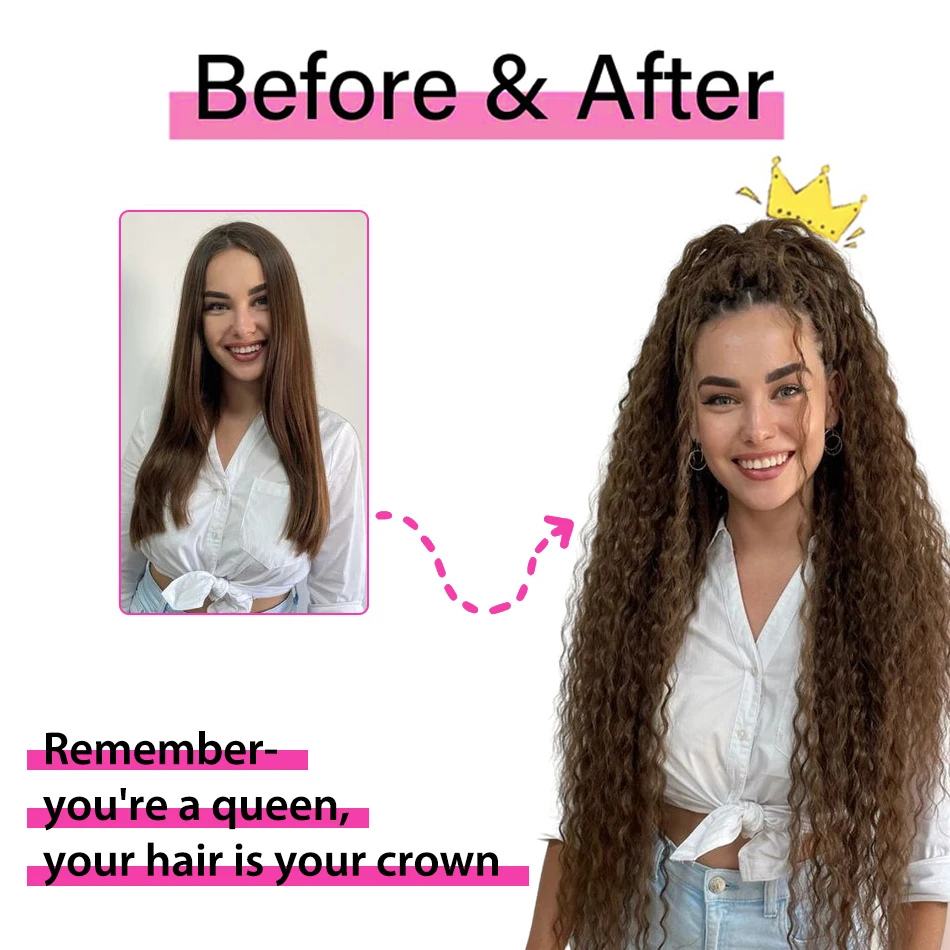 Extensions de Cheveux Naturels Ondulés Remy, Micro Boucle, Micro Perles Bouclées, 1.0g/Mèche