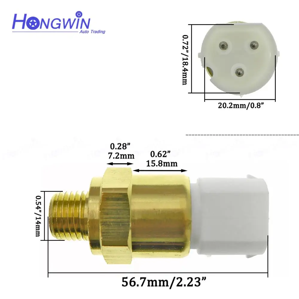 61318-361787 Coolant Temperature / Fan Switch For BMW-318i 318ti Z3 Radiator 80-88 Degree OE No.1378073,61311378073