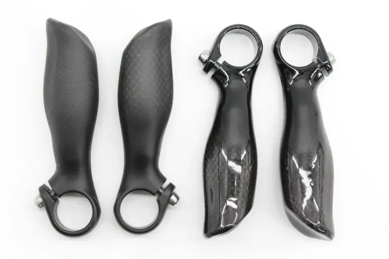 AliExpress NONE Newest Ergonomics Design Mountain Bike Full Carbon Fibre Handlebar Bar Ends City/Treking Bike Carbon Bicycle Bar Ends