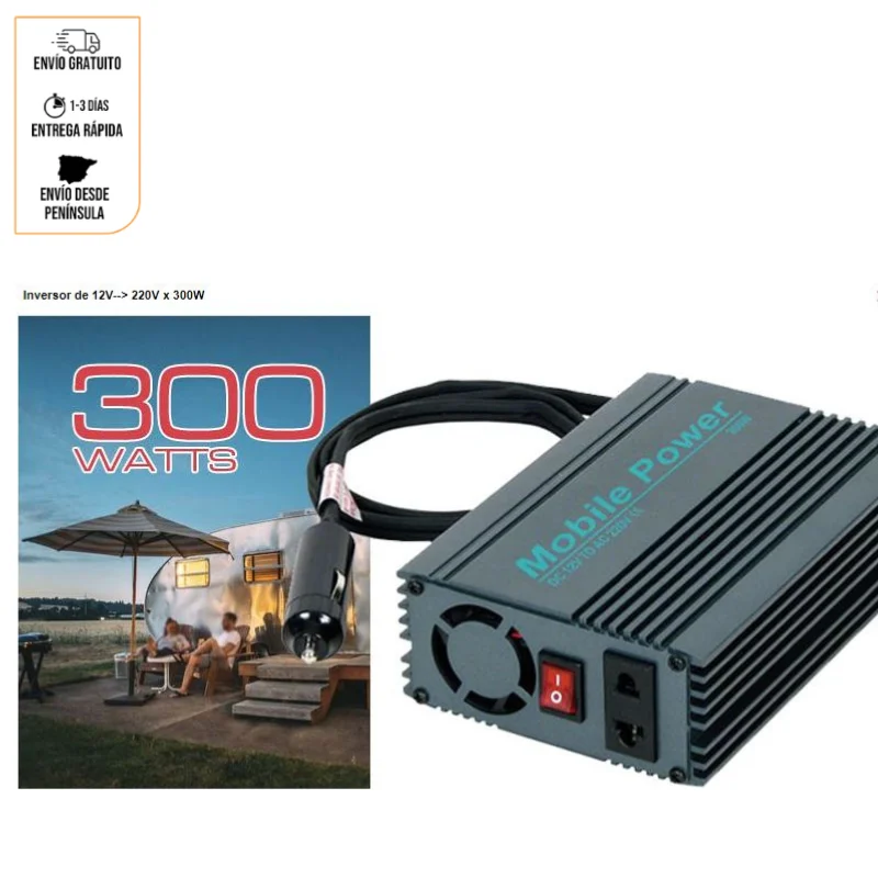 Vehicle Power Inverter - 12V to 220V, 300W/500W, Cigarette Lighter Adapter, Ideal for Car, Caravan, Boat