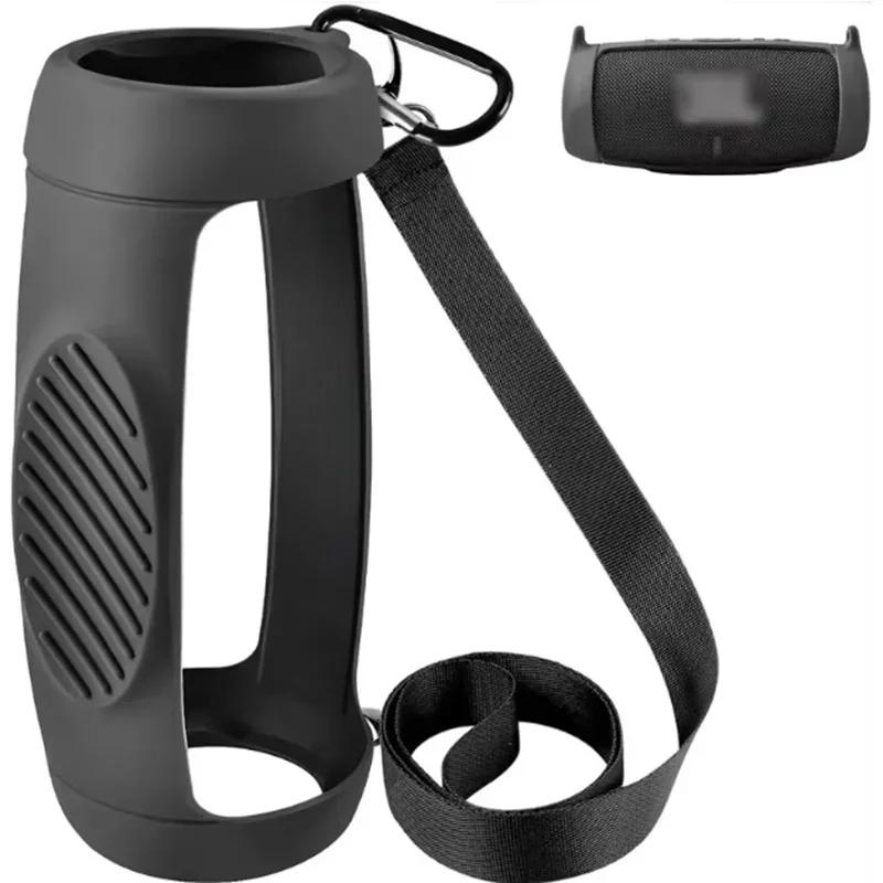 Silikonowe etui na głośnik Bluetooth JBL Charge 5, podróżna osłona z paskiem na ramię i karabińczykiem — zdjęcie produktu 7