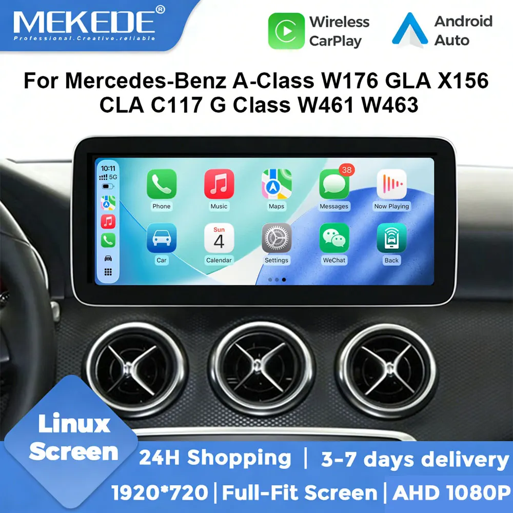 Für Mercedes-Benz A-Klasse W176 GLA X156 CLA C117 G-Klasse W461 W463 NTG 4.5/5.0 Auto-Radio Multimedia Carplay Auto-Multimedia GPS