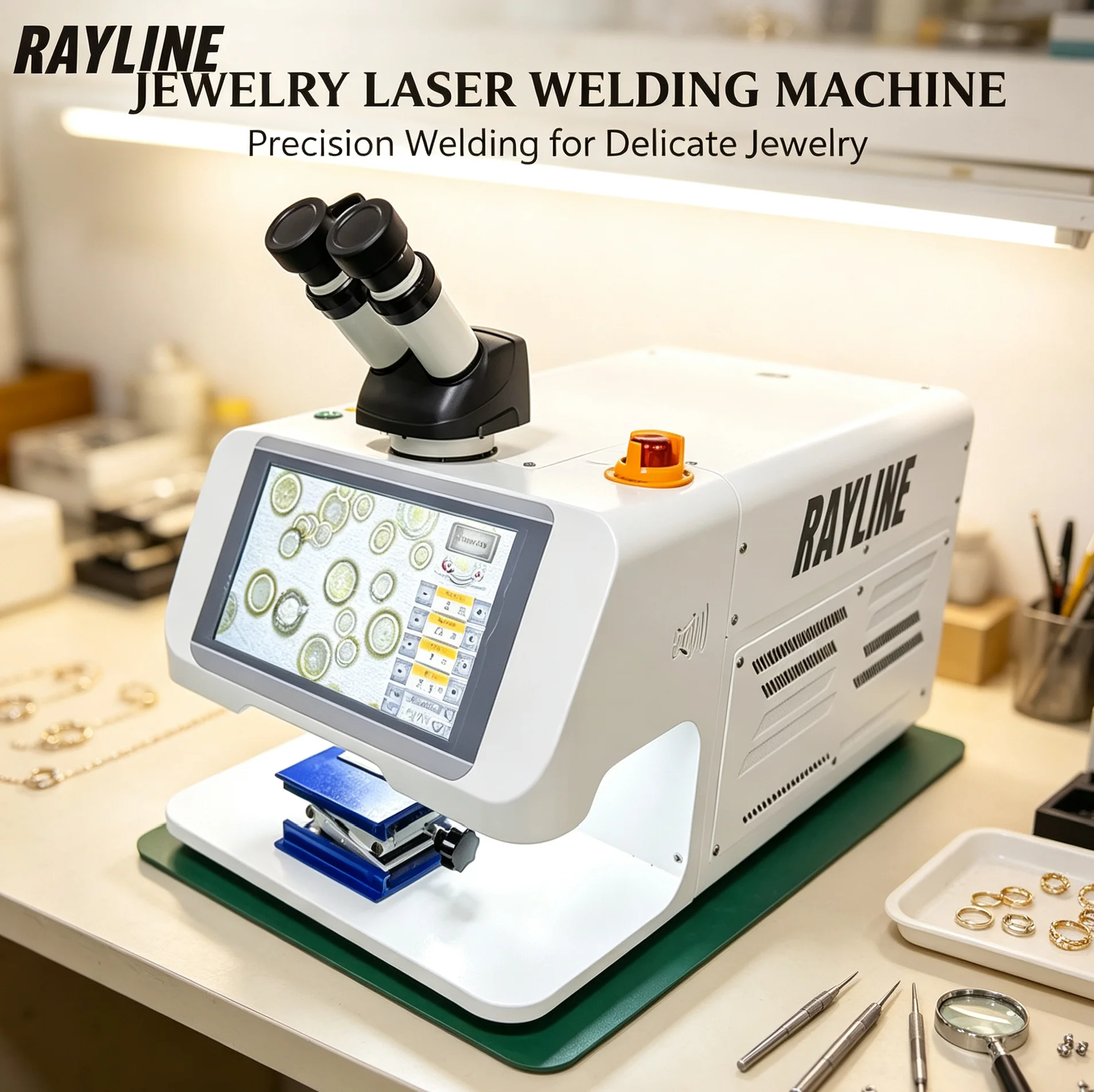 235W Mini Jewelry Laser Welding Machine HD Touch Screen with Rotating Axis/CCD LASER MACHIN For Gold Silver Dental Spot Welder