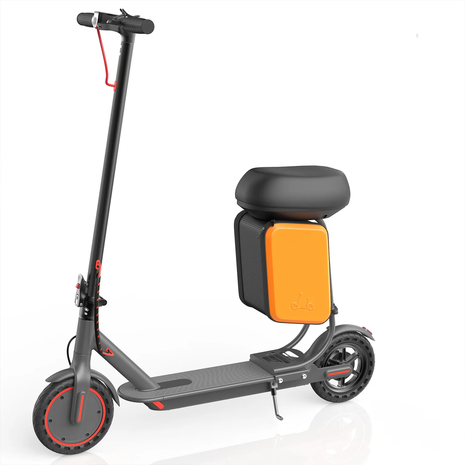 JUICEASE elektrische scooter voor volwassenen, 36V 7,8Ah-batterij, 8,5 inch anti-lekbanden, met zitje en achtermand, geschikt voor dagelijks gebruik in de stad.