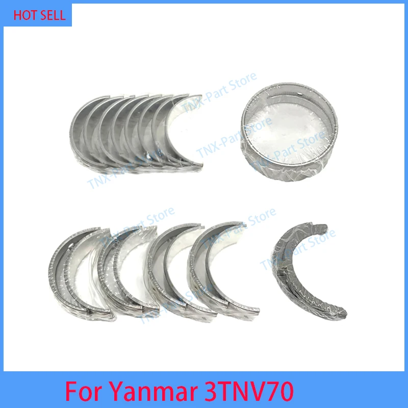 

For Yanmar 3TNV70 Crankshaft Main Bearing Connecting Rod Bearing Set With Thrust Washer Overhaul Rebuild Kit