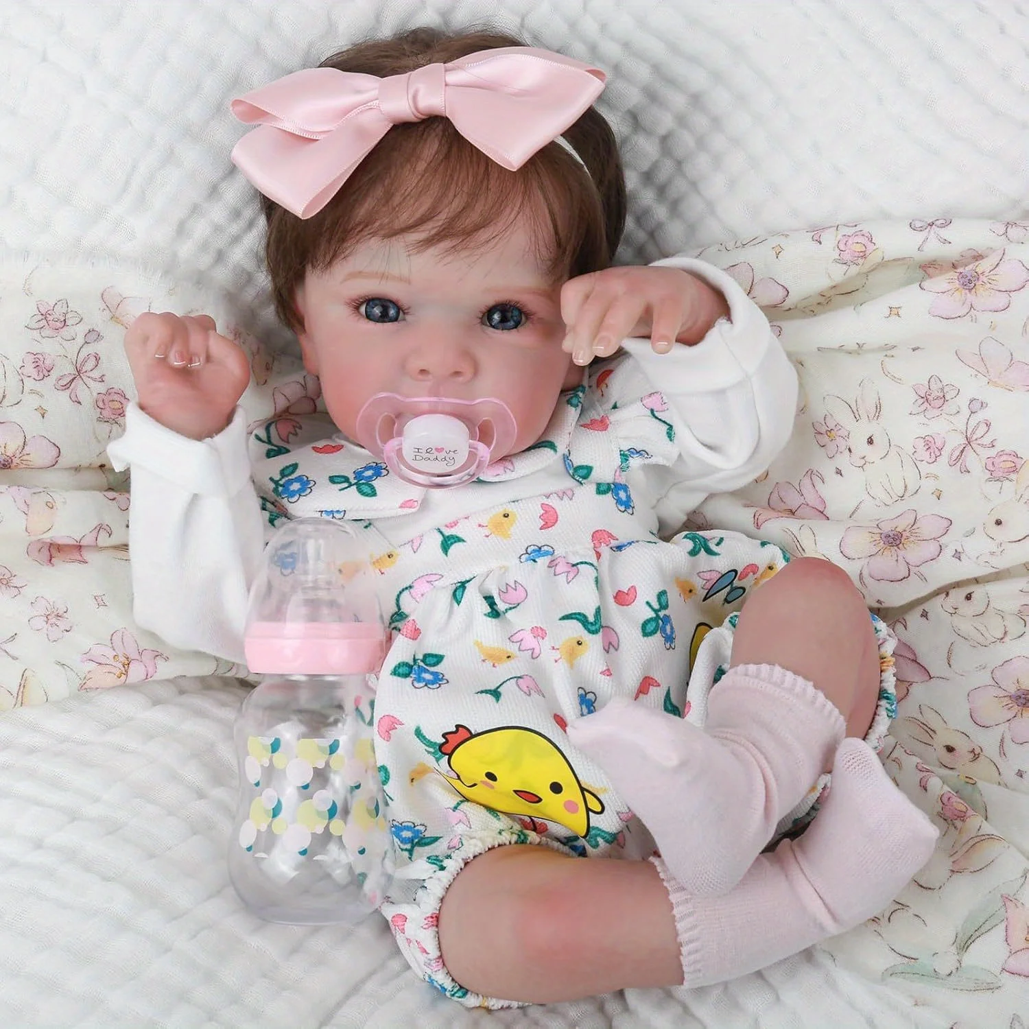 

Lifelike Reborn Baby Dolls- 18Inch Cute Soft Vinyl Realistic Baby Doll,Poseable Real Life Baby Dolls(ONLY DOLL/NO ACCESSORES)
