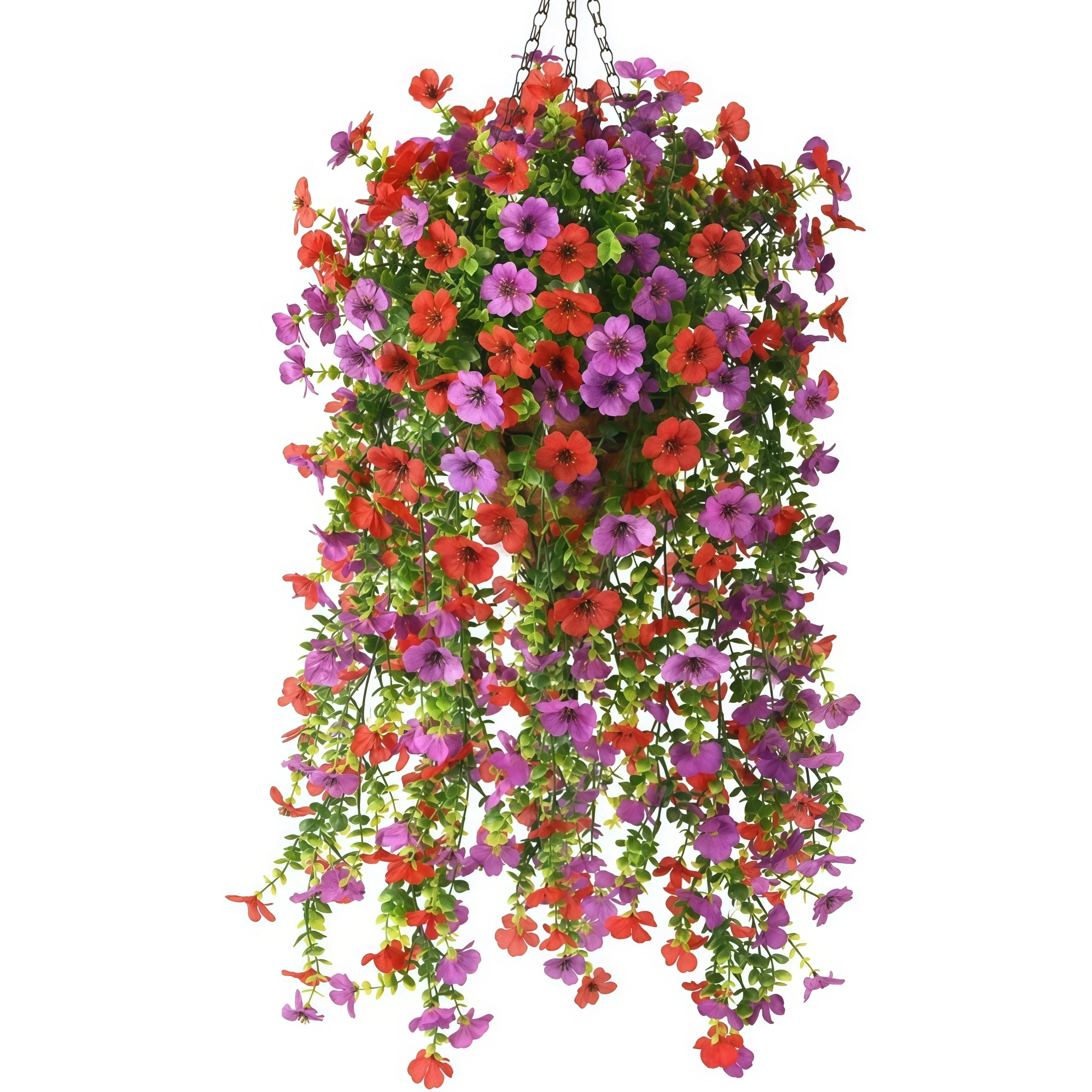 2 stks/pak Kunstbloemen Gesimuleerde Planten Morning Glory Wijnstokken met Eucalyptusbladeren, voor Thuis Outdoor Bruiloft Decoratie - afbeelding 2