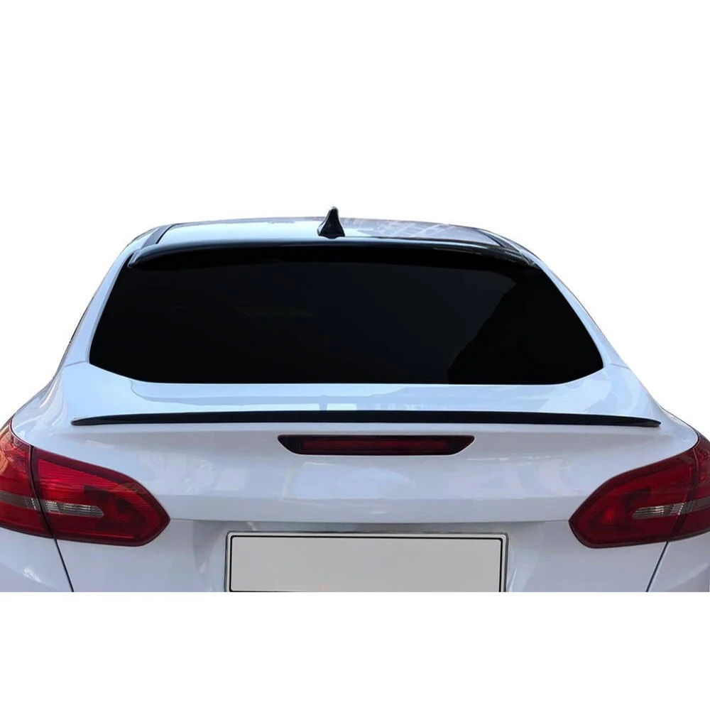 Rear Trunk Spoiler For Ford Focus 3-4 Sedan 2011-2018 Car Accessories Lip Plastic Glossy Black Wing Exterior Parts Sport Tuning