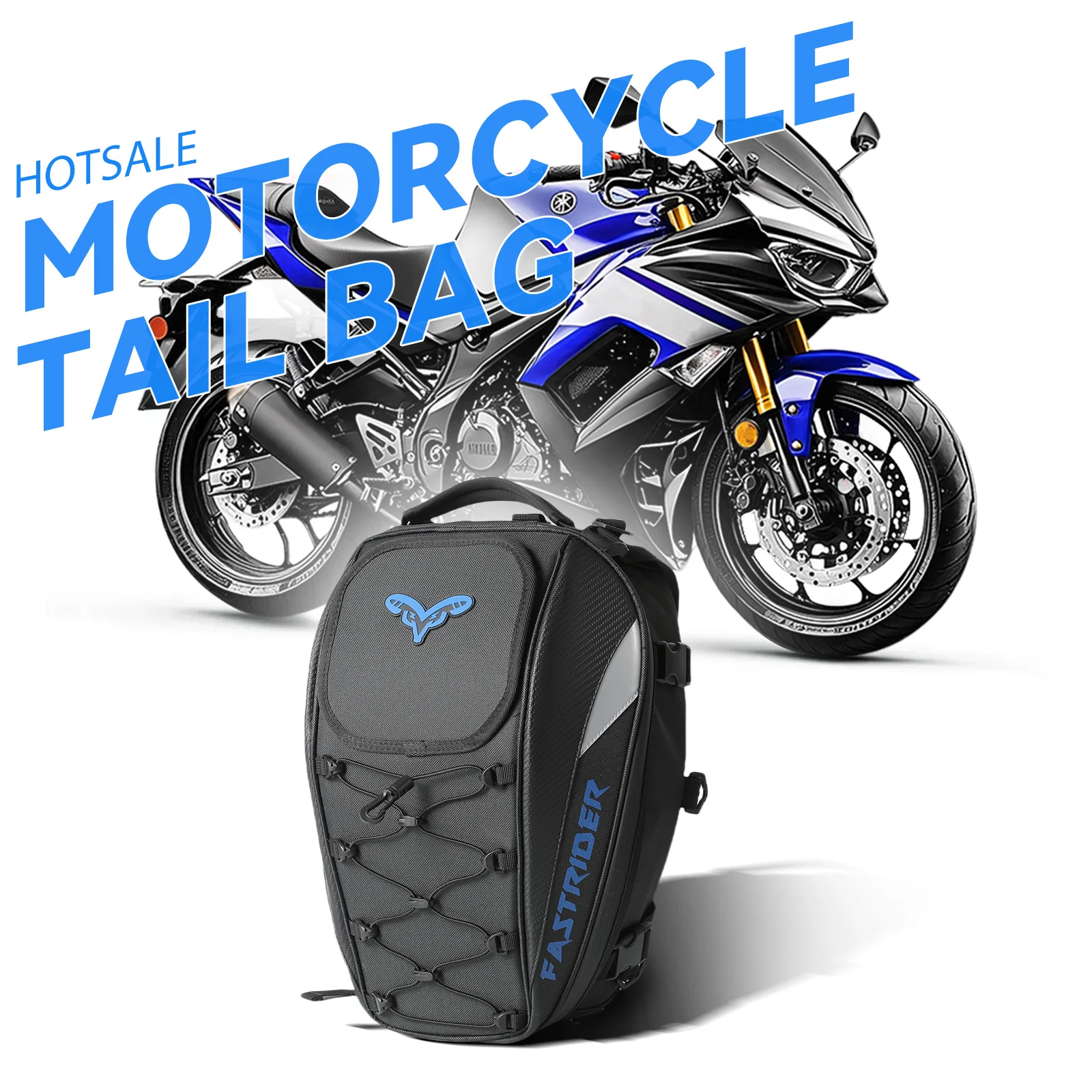 Motorrad-Hecktasche, Wasserdichte 37L Multifunktionale Rucksacktasche mit Hoher Kapazität und Hochsichtbarem Reflektierendem Design – Detail 4