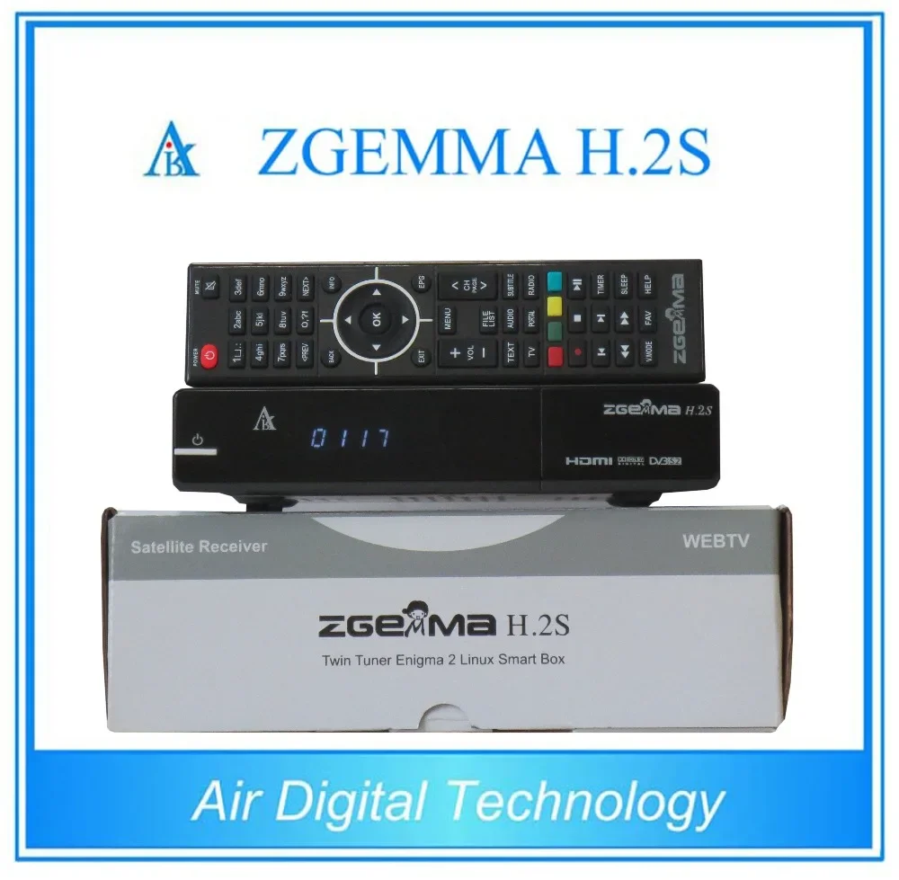 Zgemma h.2s 1080p zwei Tuner DVB-S2 enigma2 Linux OS TV-Decoder mit Smartcard-Leser und Ethernet-Schnitts telle mbi