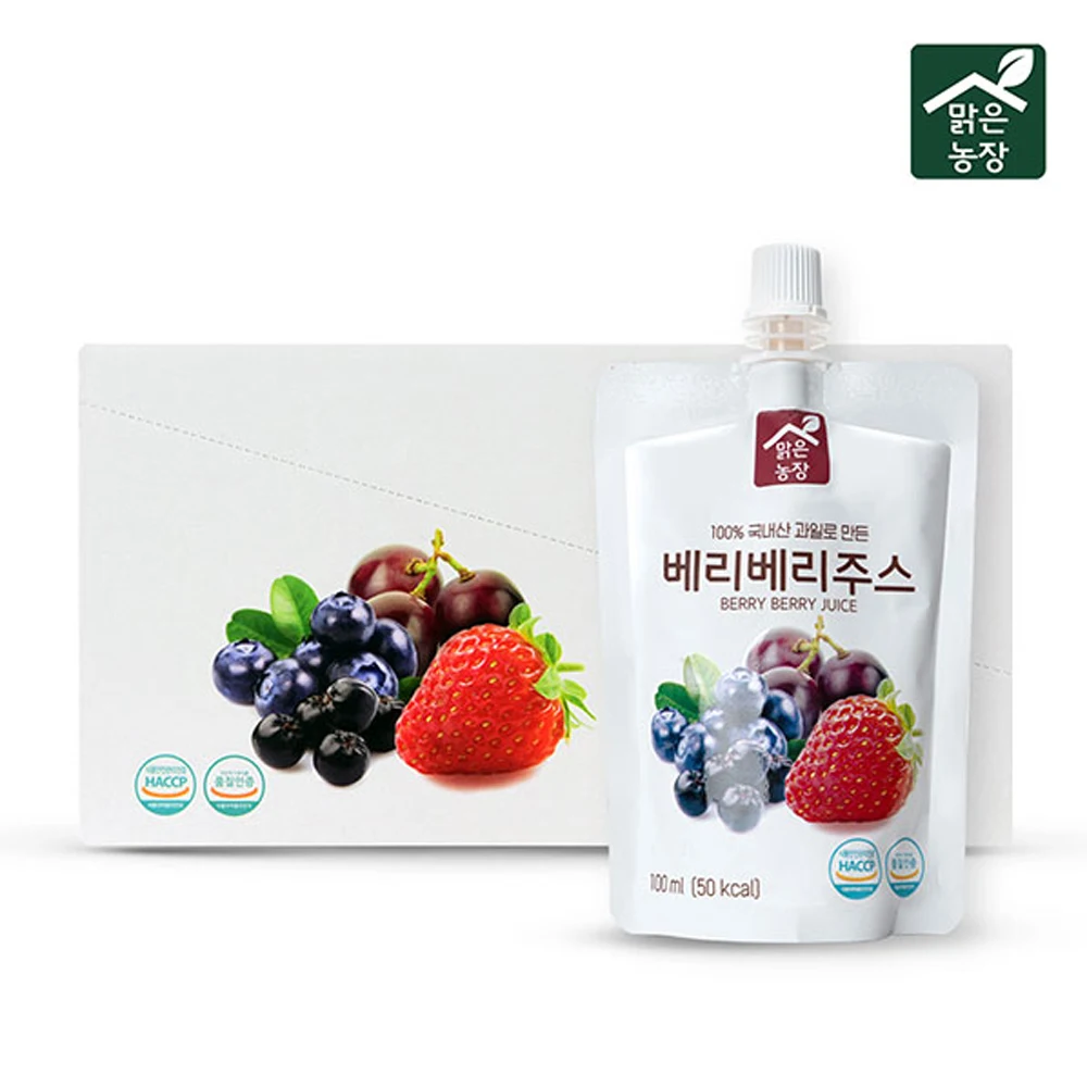 국내산 무설탕 베리 블루베리 주스 100ml 10입