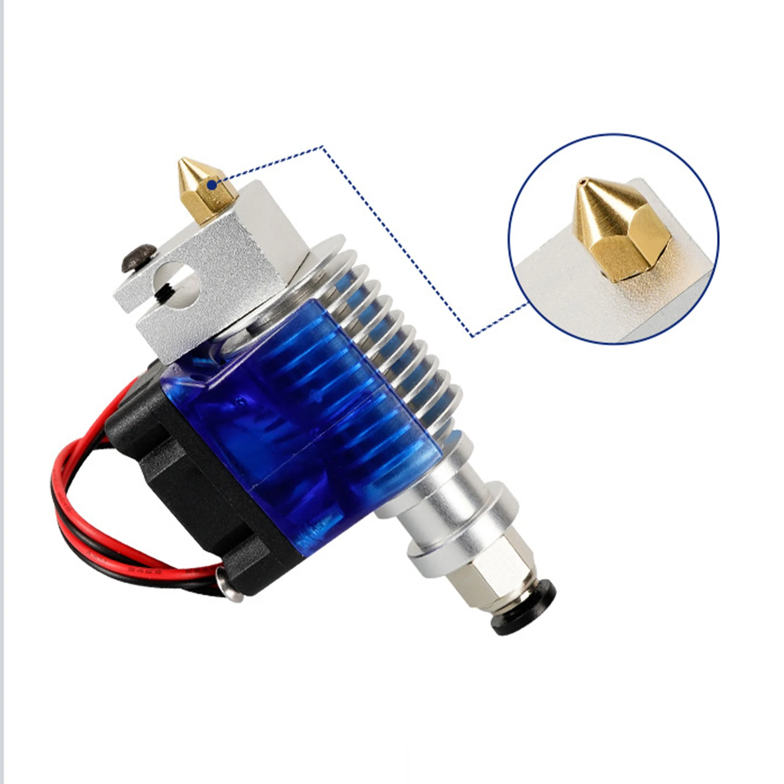 High quality 5Pcs/Set 0.2/0.4/0.6/0.8/1.0mm Hotend Extruder Brass Nozzles 3d Printer Accesoires