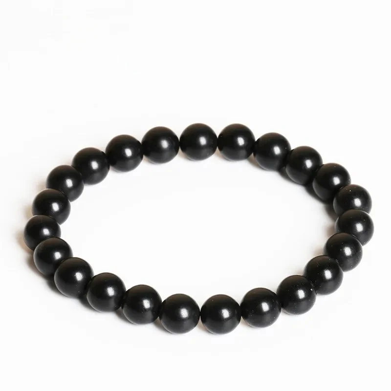JD-Bracelet de Perles Magnétiques en Graphite Noire Naturelle, Bijoux de Méditation et de Guérison, Soins de Santé, pour Homme et Femme