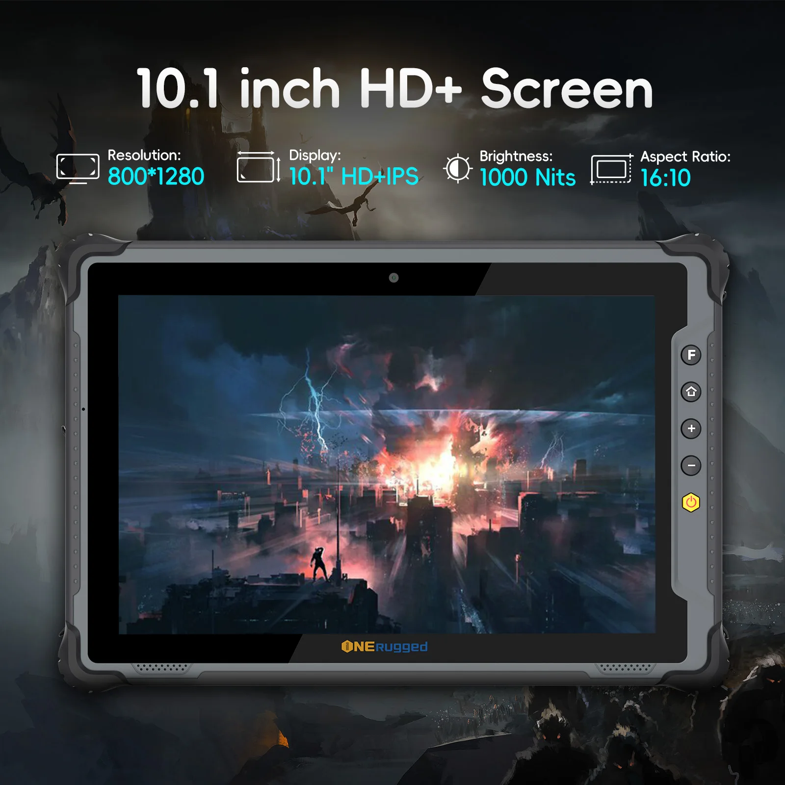 ONERugged Rugged Tablet M10T, Tablet Andriod 14 de 10,1 polegadas com scanner de código de barras Zebra 8GB + 128GB, PC industrial com 4G/NFC