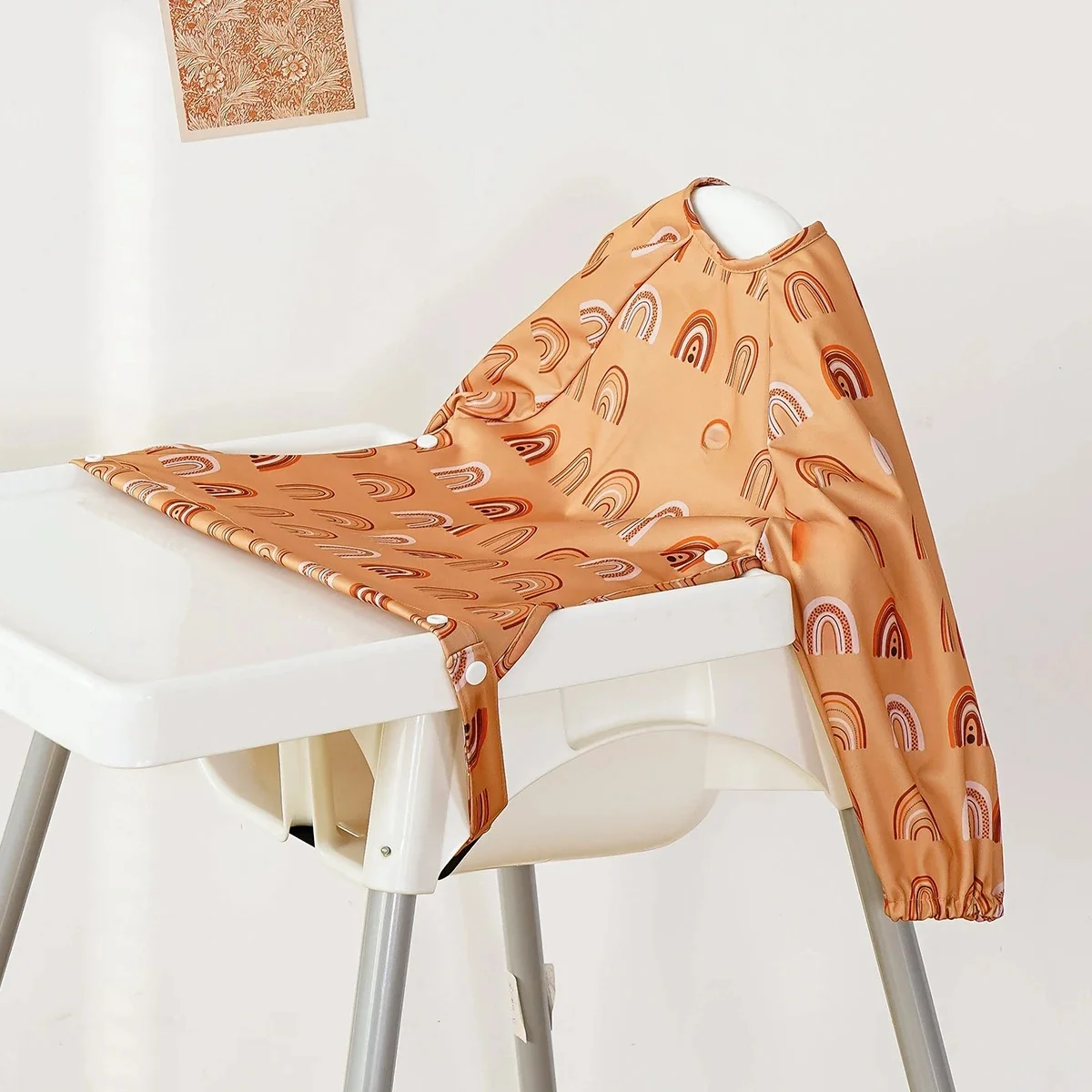 Elinfant – bavoirs imperméables à manches longues, tablier anti-désordre, bavoirs d'alimentation pour bébé, Design mignon avec poche