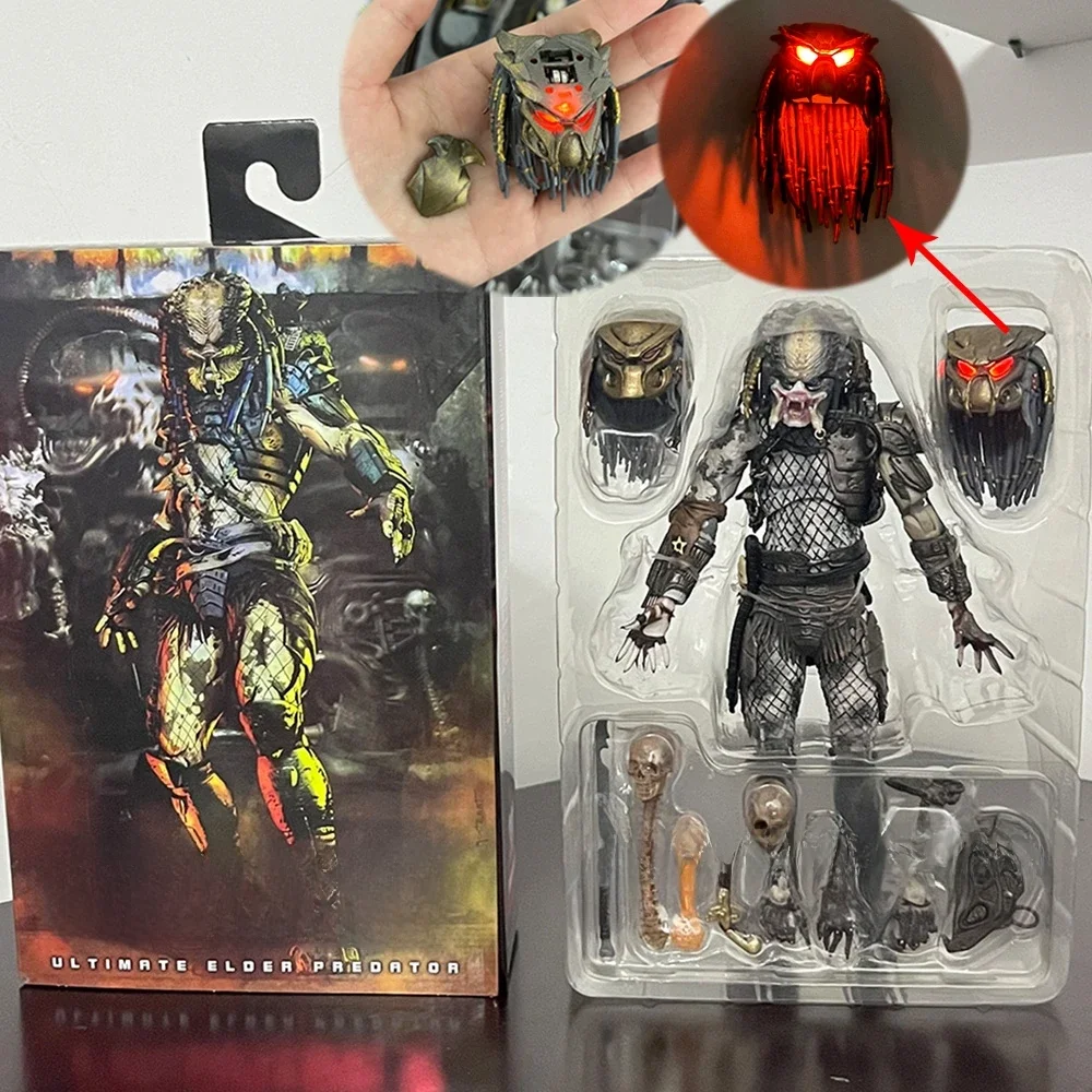 NECA aîné prédateur Figure avec LED prédateur VS Alien édition prédateur Alien Hunter figurine modèle cadeaux à collectionner