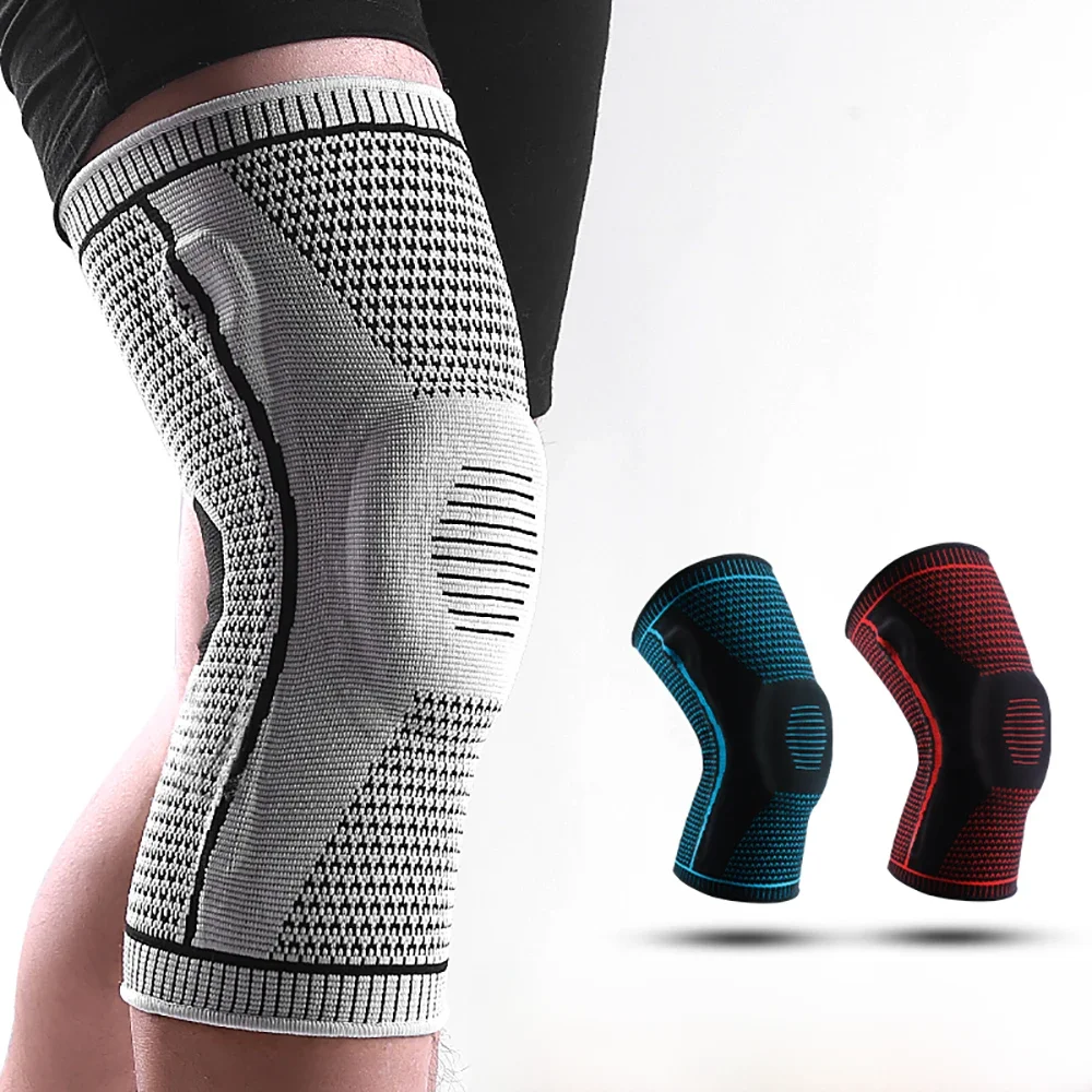 1/2 PC Knie Pads Strap Patella Mediale Unterstützung Meniskus Silikon Kompression Schutz Sport Knie Hosenträger Basketball Laufen Prot