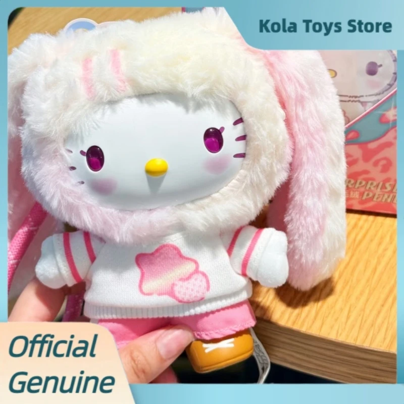 

Новая подлинная виниловая плюшевая глухая коробка серии Hellokitty Pop Star Kawai Kt, сумка с подвеской, кукла, загадочная коробка, коллекционные модные игрушки, подарок