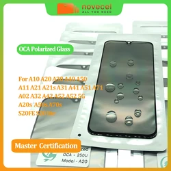 5pcs 100% Ori Front Outer Screen Glass With OCA Polarizer Film For Samsung A51 A10 A10S A20 A30 A40 A50 A70 A30S M10S A50S M21