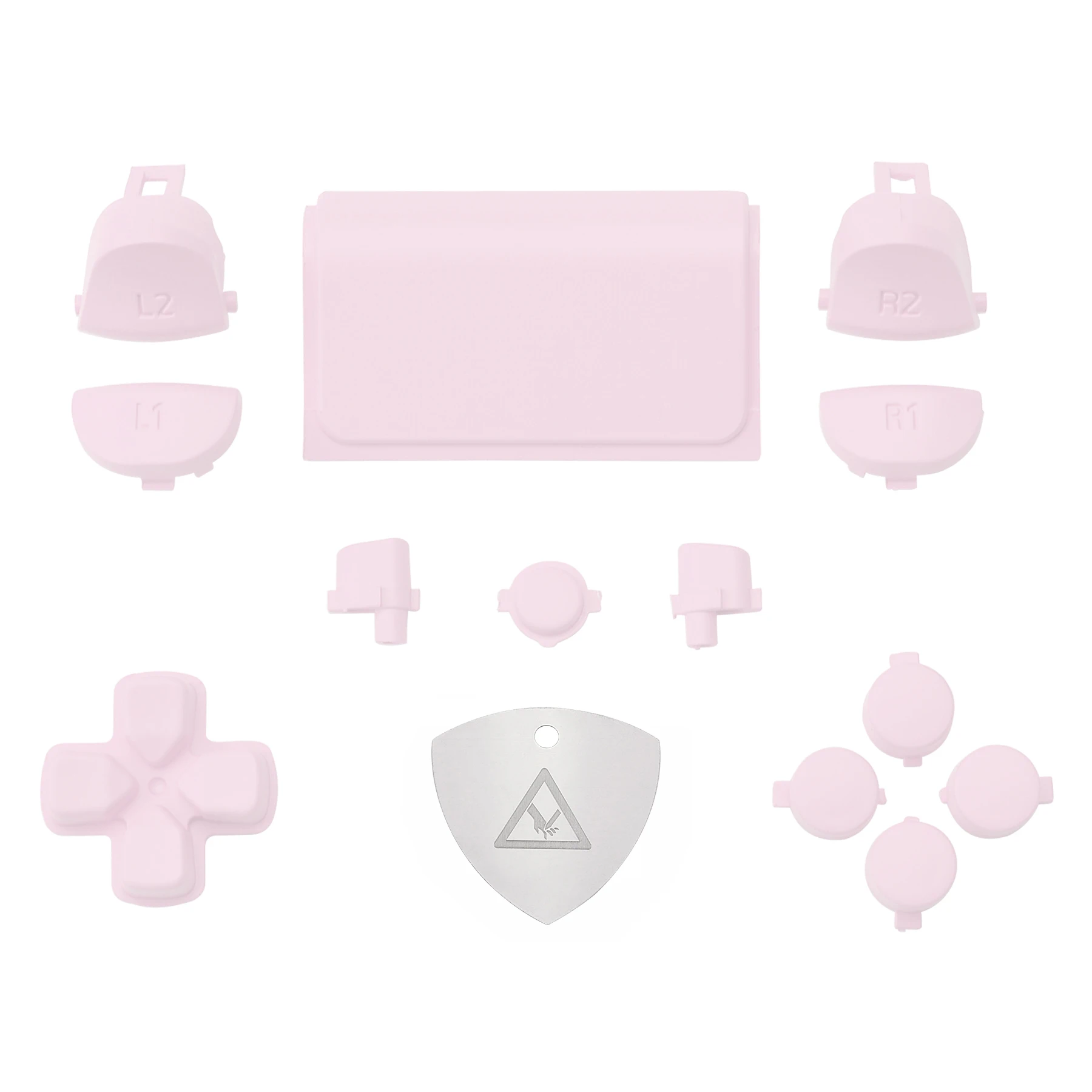 eXtremeRate Cherry Blossoms Pink L1R1 L2R2 Trigger Dpad Home Share Options Full Set Buttons for PS4 Slim Pro Controller CUH-ZCT2