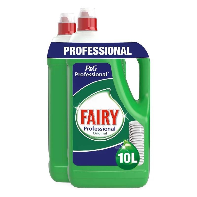 Fairy Professional, Lavavajillas a Mano, Líquido Concentrado, 10 L (2 X 5 L), Original, Disuelve la grasa con facilidad