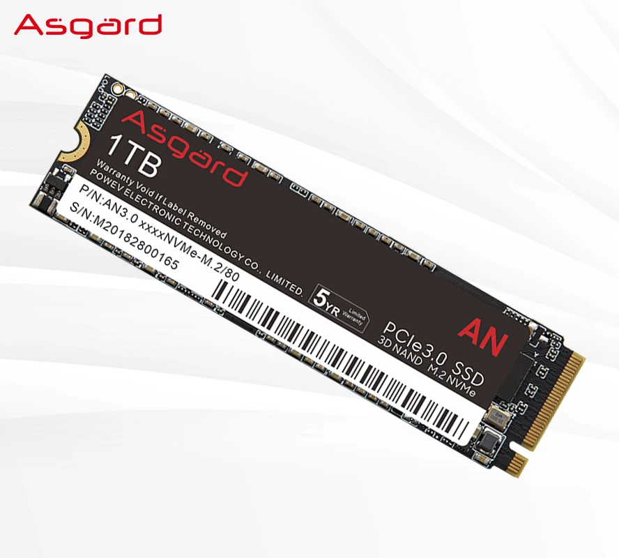 Imagem -05 - Asgard-unidade Interna de Estado Sólido para Laptop Desktop Ssd An3.0 1tb M.2 Nvme Pcie3.0 x4 2280 3300 Mbps