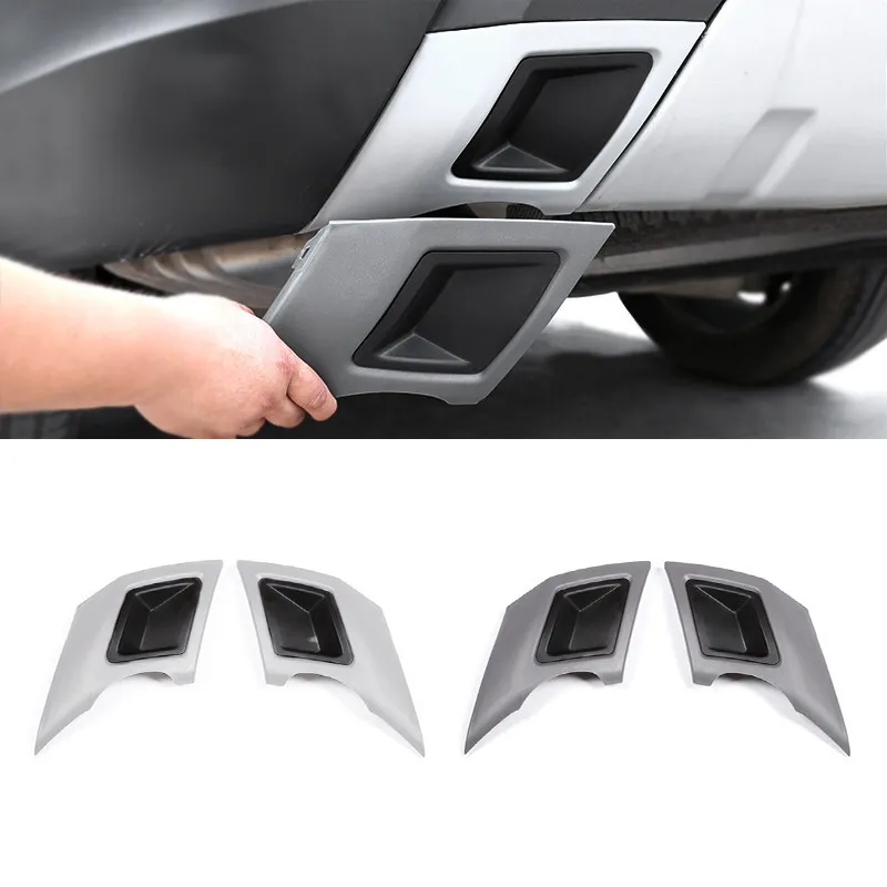 

ABS Car Rear Exhaust Muffler Cover Tail Exhaust Pipe Trim For Land Rover Discovery 5 LR5 L462 2017-2020 Replacement Parts
