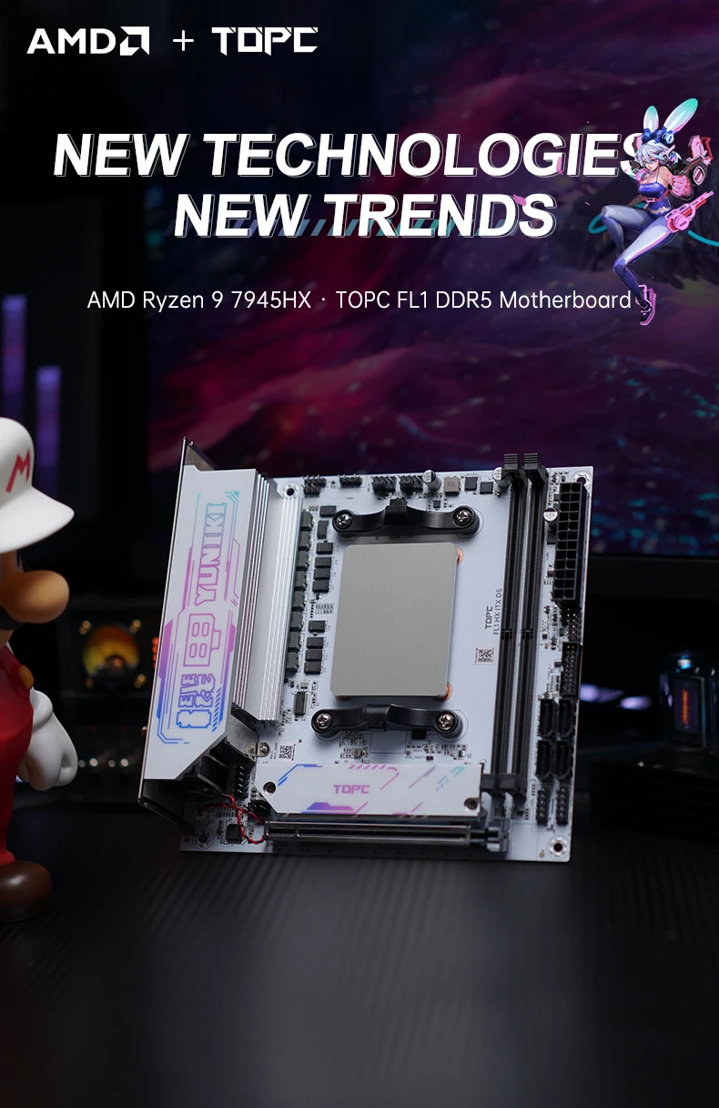 Placa Base Mini-ITX TOPC Ryzen AMD R9 8945HX/7945HX/7845HX Combo