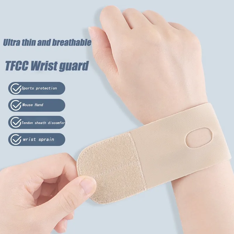 1/2pcs Adjustable TFCC Wrist Brace Wrist Wraps Thin Sports Bracers Sprain Recovery Wrist Support Belt Yoga Workout