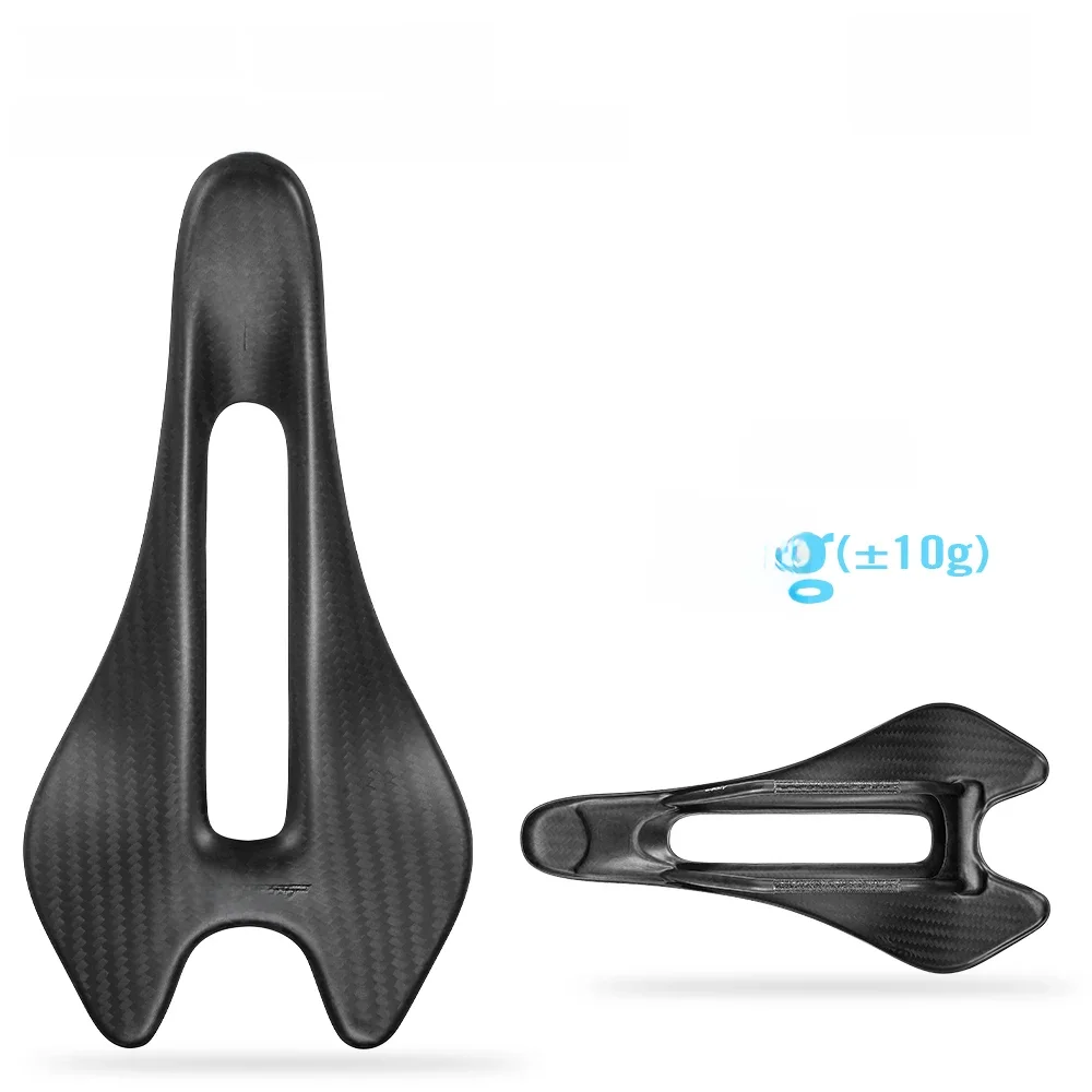 AliExpress 2024 RYET Ultralight Full Carbon Saddle 3K Weave 58g Oval 6.5X8.5(mm), 242/122(mm) Cushion for Road MTB Gravel Urban Bike Parts