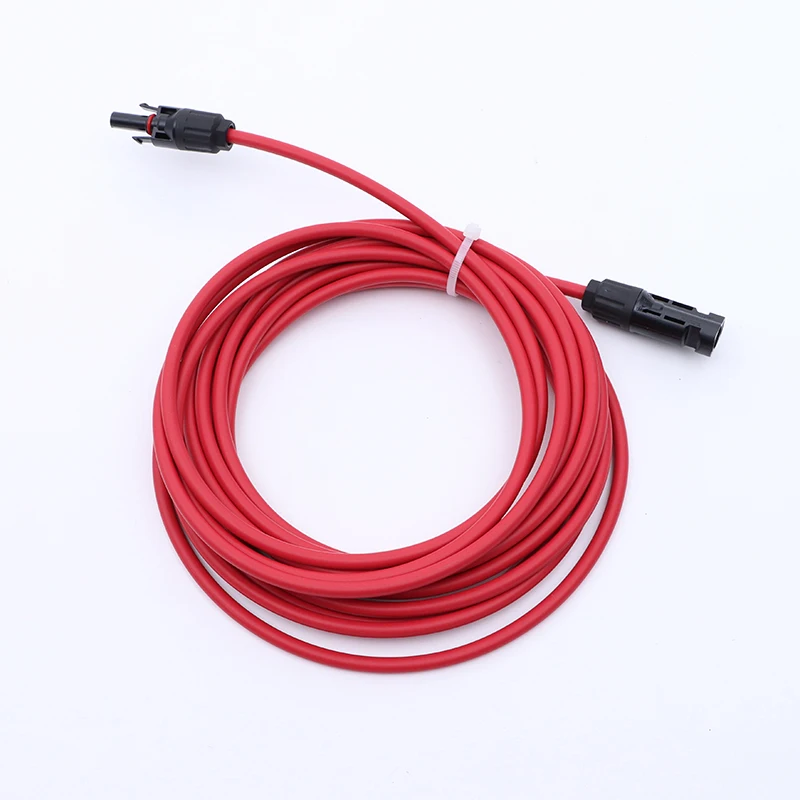 Double Ends Solar Extension Cable with Connector 1-10 Meter 4mm2/6mm2 1000V/1500V PV DC Connector Solar Cable Photovoltaic Wire