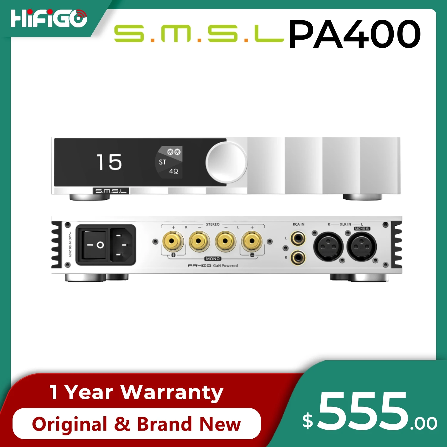 

SMSL PA400 Усилитель мощности нитрида галлия