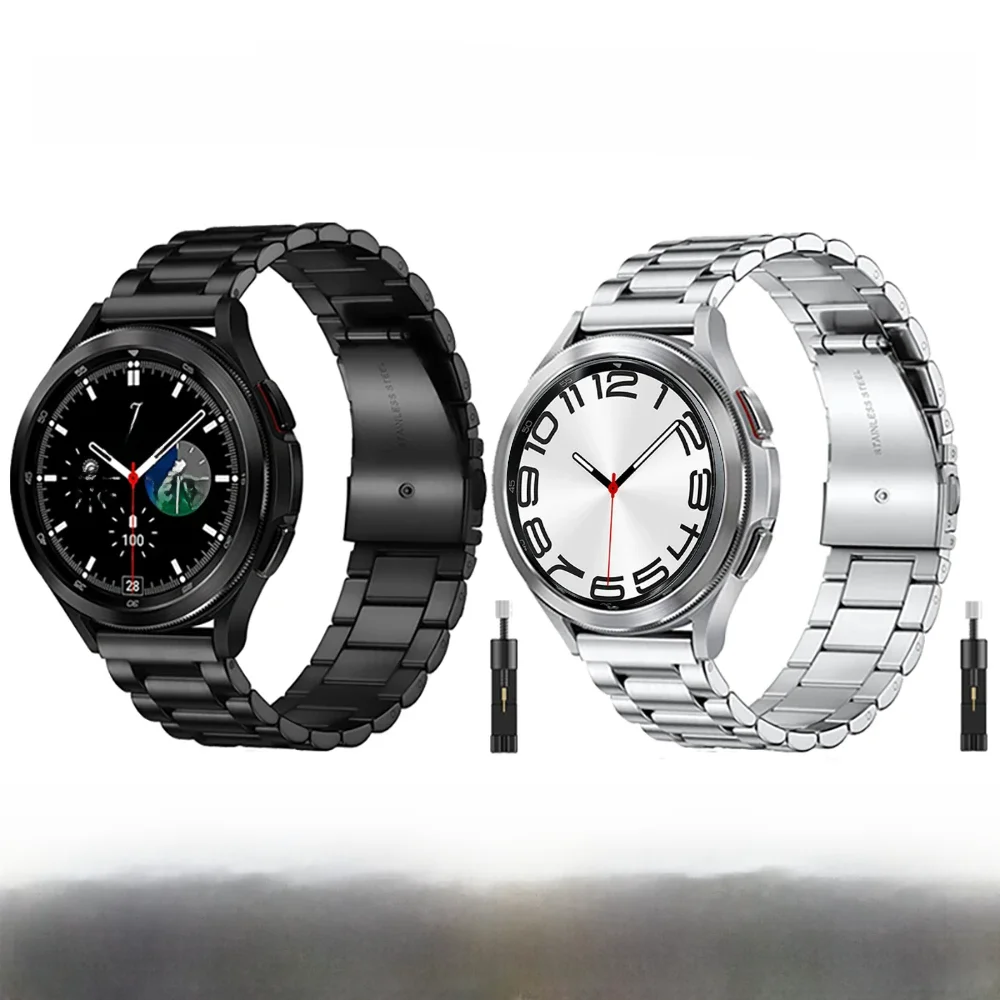 Metallarmband für Samsung Galaxy Watch 7/6/5/4 40 mm 44 mm Edelstahlband Galaxy Watch 6/4 Classic 47