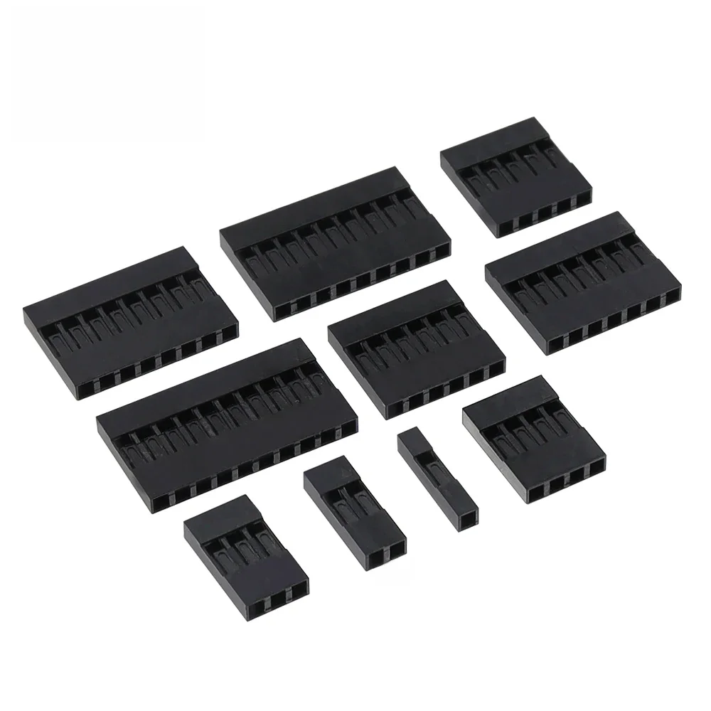 500 szt. Wtyczki plastikowa powłoka 2.54mm jeden rząd 1P/2P/3P/4P/5P/6P/7P/8P/9P/10P — zdjęcie 2