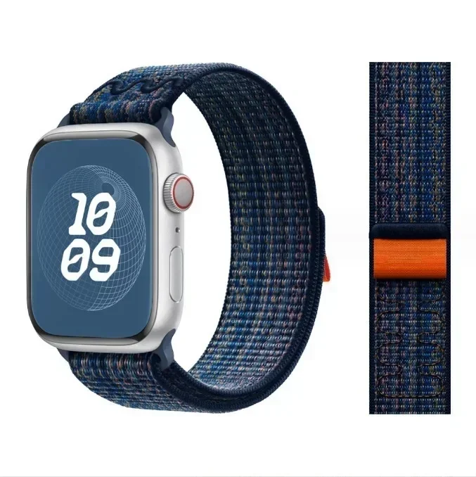 Pour Bracelet de montre Apple 45mm 46mm 42mm 49mm 44mm pour Bracelet de Sport en Nylon Nike correa iWatch 10 9 8 7 6 5 4 se Ultra 2 sangles