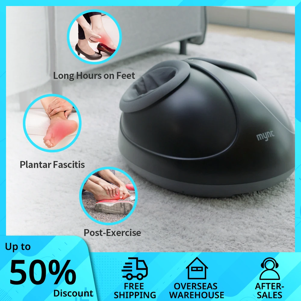 

Mynt Shiatsu Foot Massager Machine Adjustable Heat Intensity Multi-Mode Improve Blood Circulation up to Men Size 13